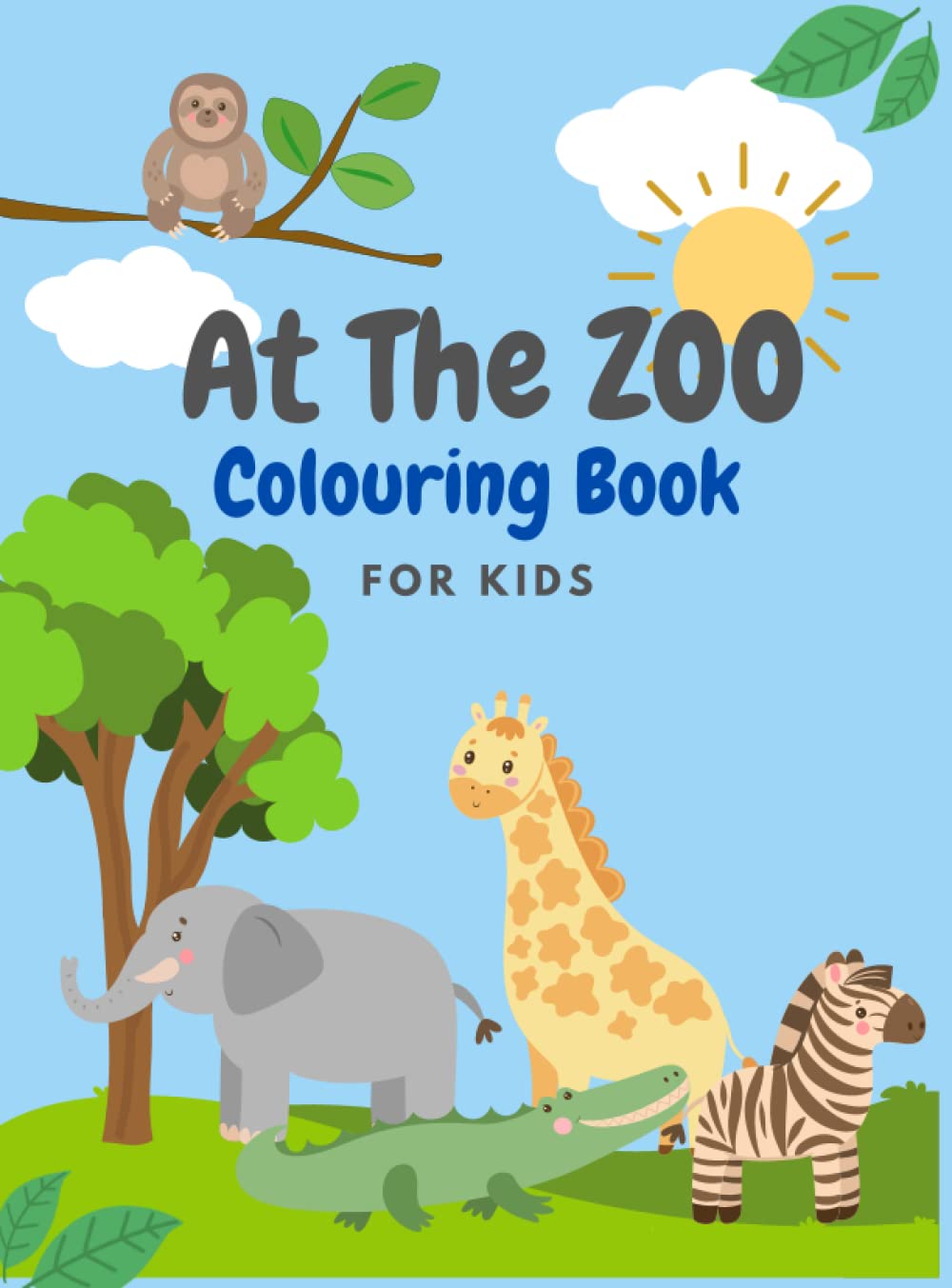 At The Zoo Colouring Book