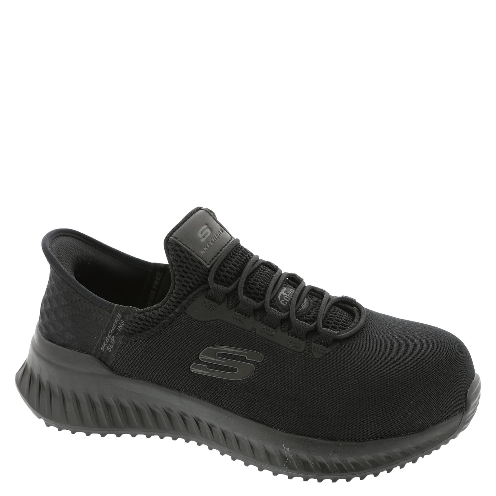 Skechers Ins Work: Tilido-Ombray Women's Slip Resistant Bungee Sneakers Industrial Shoe, Black, 8.5