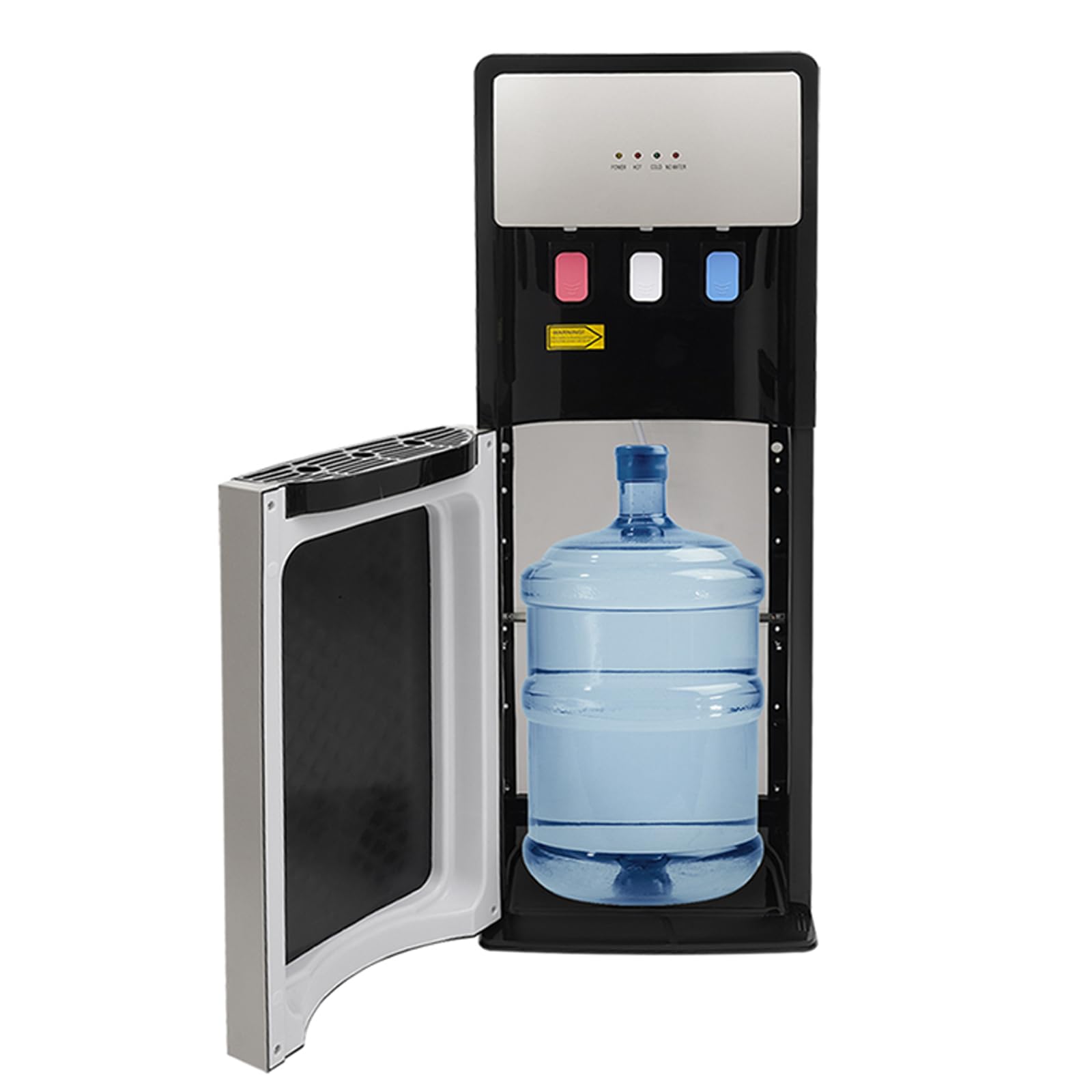 5 Gallon Water Dispenser, Bottom Loading Water Dispenser, Hot & Cold Water Cooler Dispenser with 3 Temperature Settings for Home, Offices, Kitchen (Silver Grey)