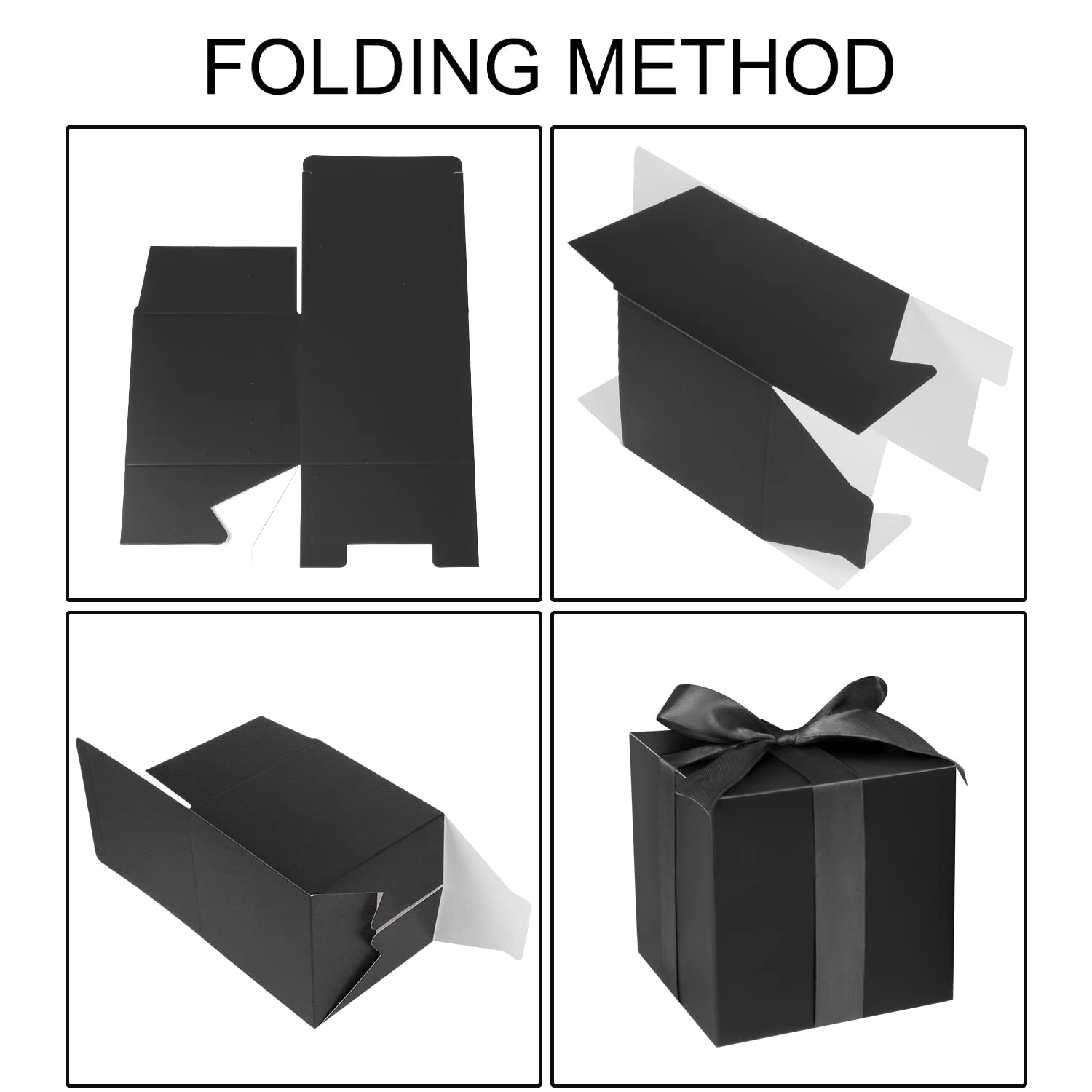 COTOPHER Small Gift Boxes 10 Pack 6x6x4 Inches Gold Gift