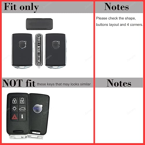 Miniatura 2 de Zorratin Funda protectora de cuero real para llavero sin llave para Volvo XC40 XC60 XC90 S60 S90 V60 V90 2019-2025