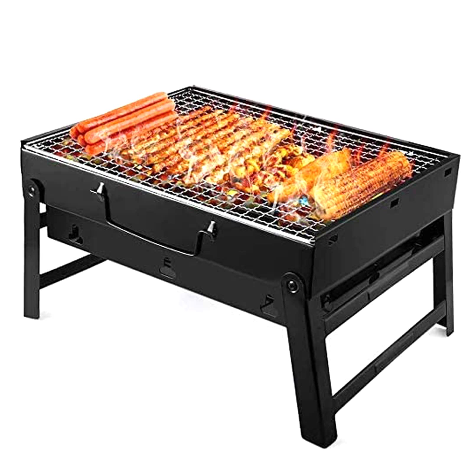 Składane grille, przenośne grille na węgiel drzewny, wędzarnie, małe zestawy narzędzi do grillowania ze stali nierdzewnej, do kuchni na świeżym powietrzu, pikników, ogrodu, wędrówek, kampanii
