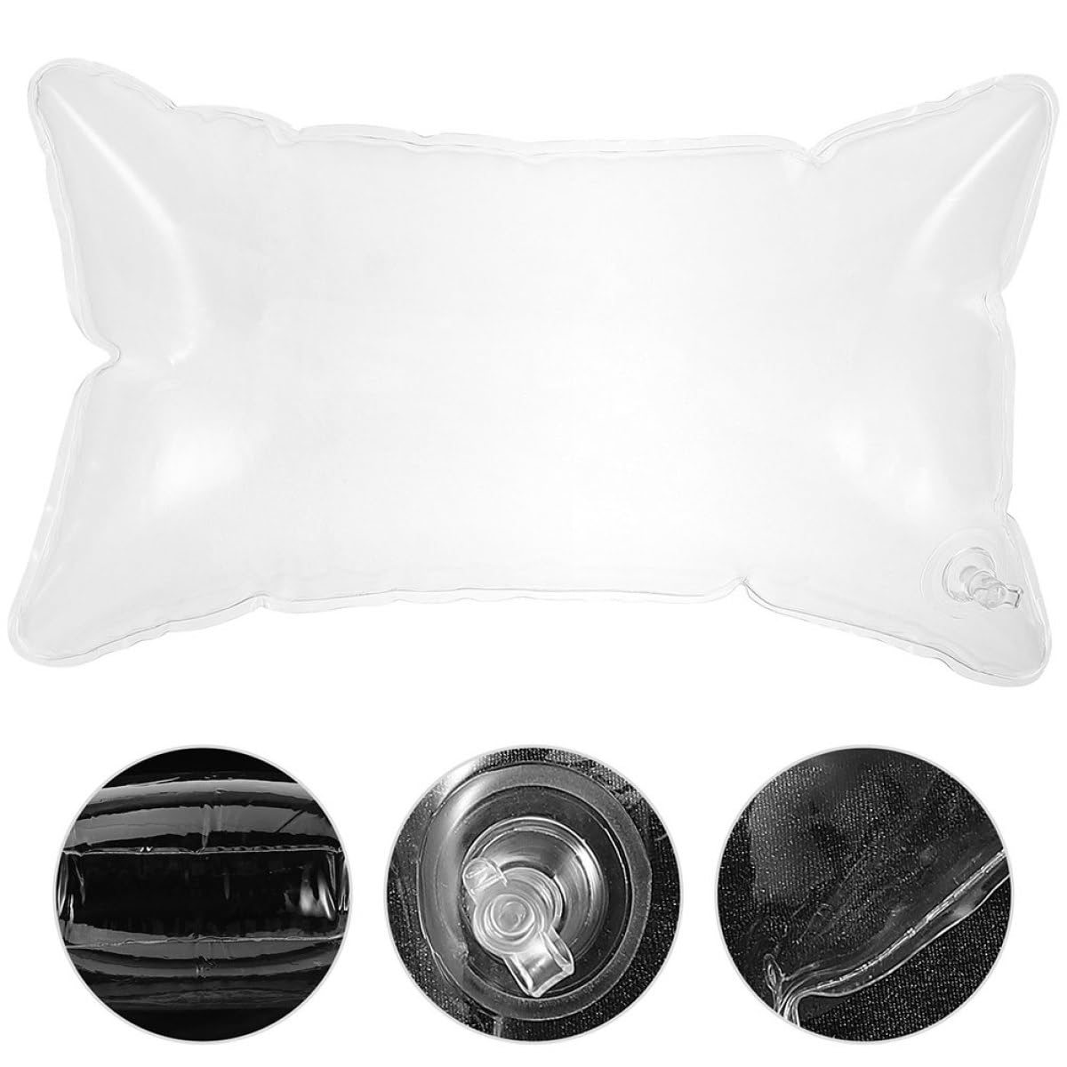 GALPADA Coussin Gonflable de Camping Transparent 40X70 CM Coussin d'Extérieur Portable et Réglable pour Soutien Dorsal Oreiller Léger et Résistant pour Randonnée Voiture et Jardin