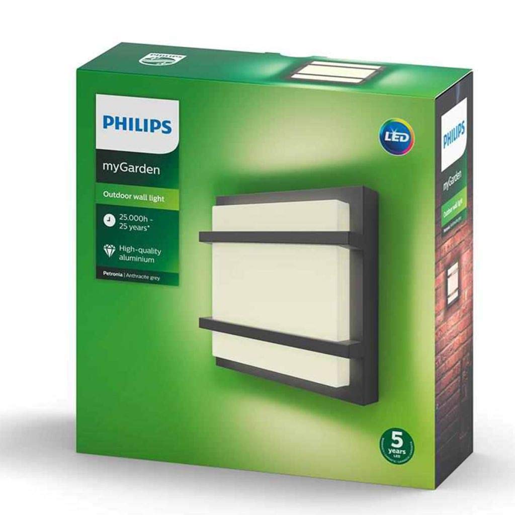 Philips myGarden LED Petronia Wandaußenleuchte, 12W, Anthrazit