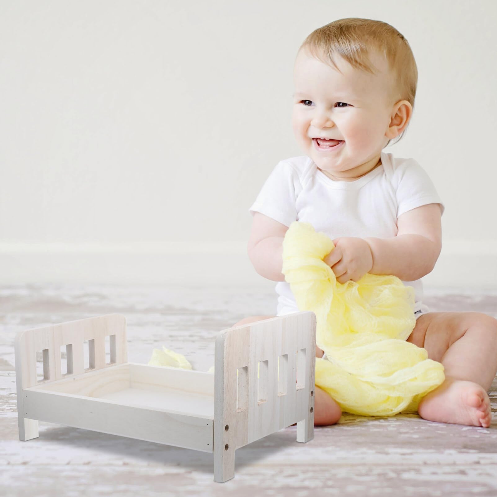 Lit En Bois Rustique, Accessoires Pour Nouveau-né, Lit Fait Main, Accessoire Photo, Lit Marron, Lit Vintage, Cadeau De Baby Shower, Accessoire Photo Vintage, Lit Pour Poupées - France