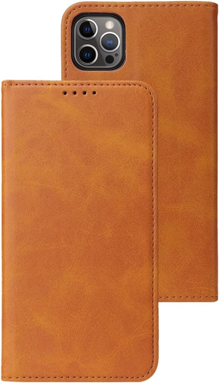 Étui portefeuille iPhone 13 en cuir orange avec porte-cartes - 3