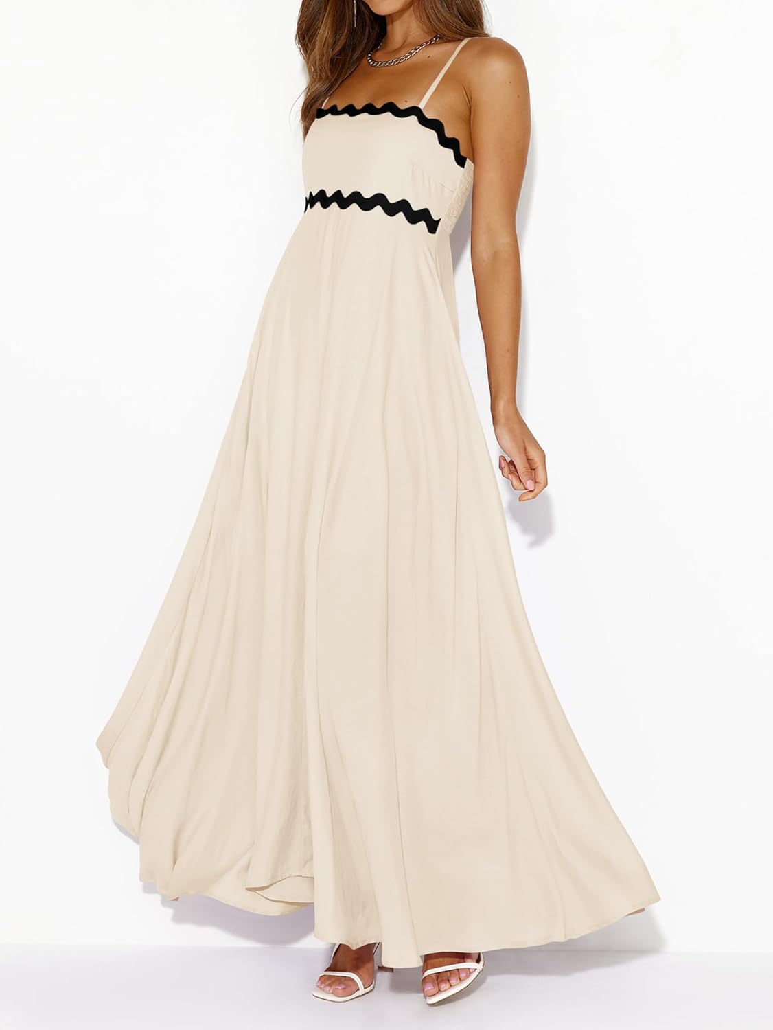 PRETTYGARDEN Womens Spaghetti Strap Maxi Dresses 2026 Summer Casual Sleeveless Smocked Boho A Line Long Flowy Beach Sundress - Image 3