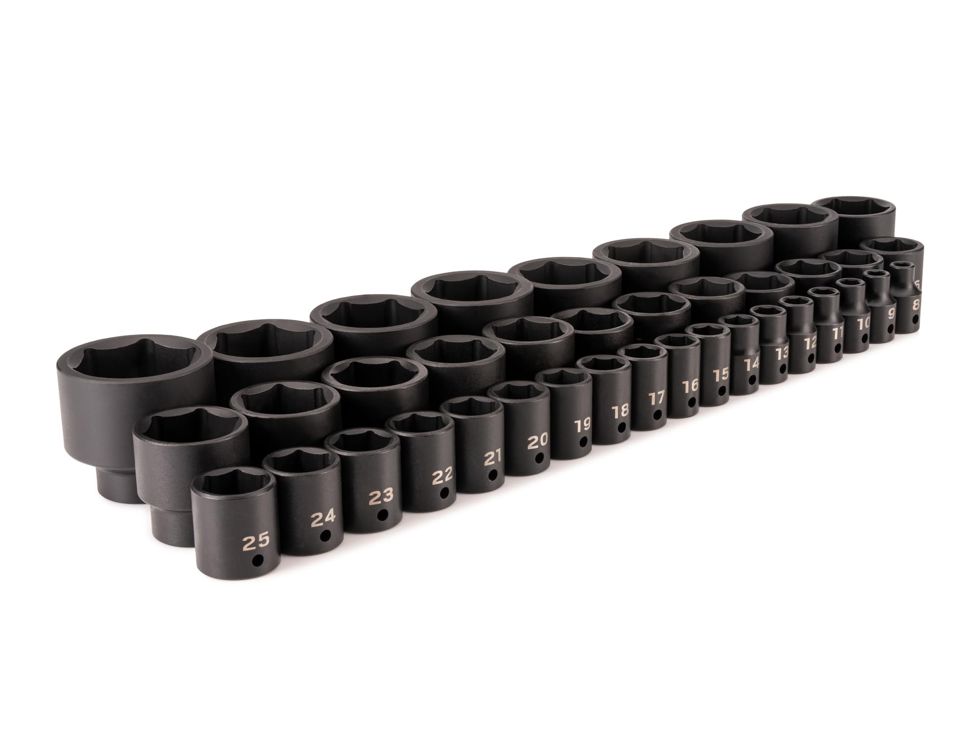 Jeu de douilles à choc 1/2 TEKTON 6 pans mallette outillage mécanique 8-50 mm