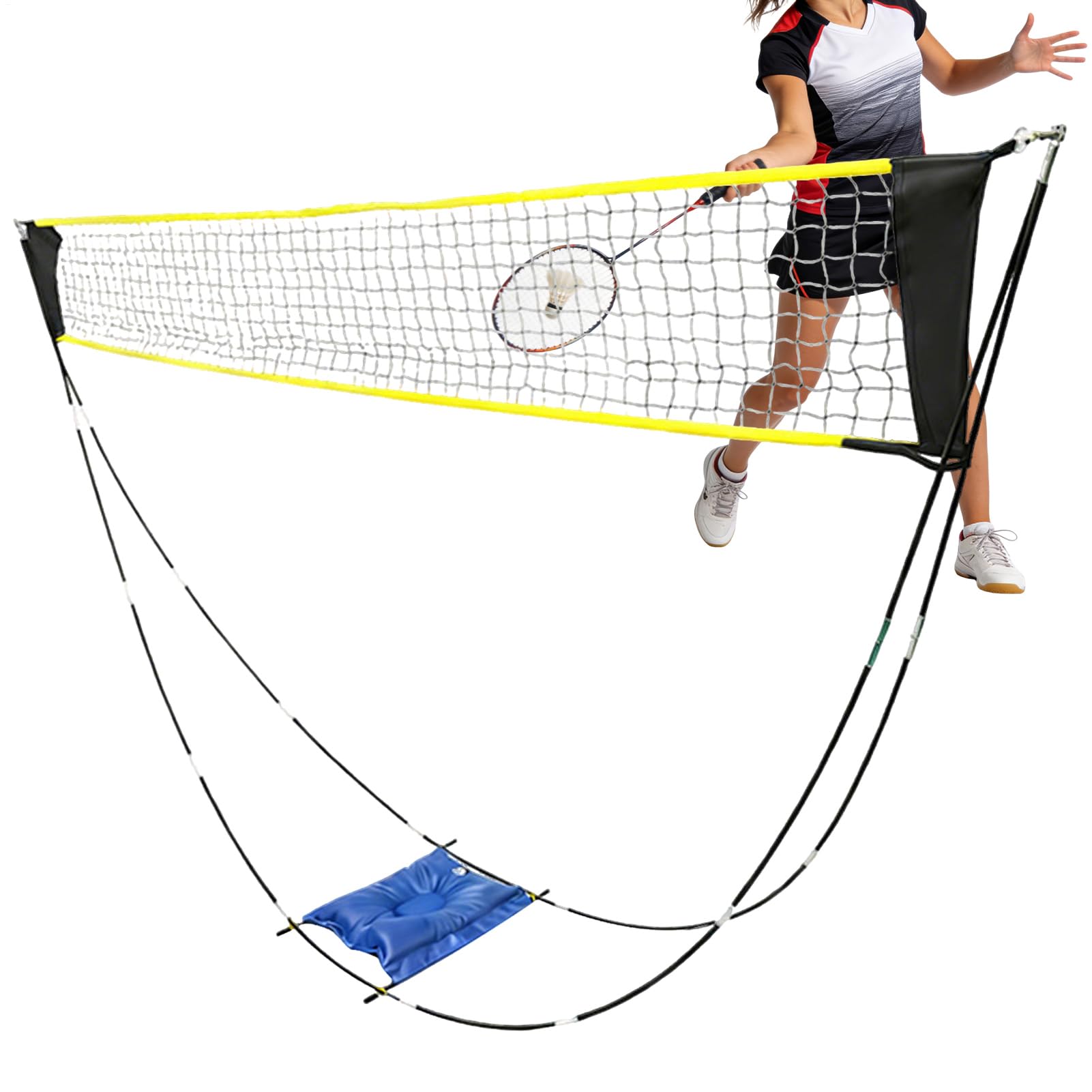 Siatka do pickleball Składany sprzęt treningowy | Składana siatka do badmintona i tenisa do treningu sportowego do ćwiczeń na podwórku, plaży, korcie, siłowni, w parku, oraz