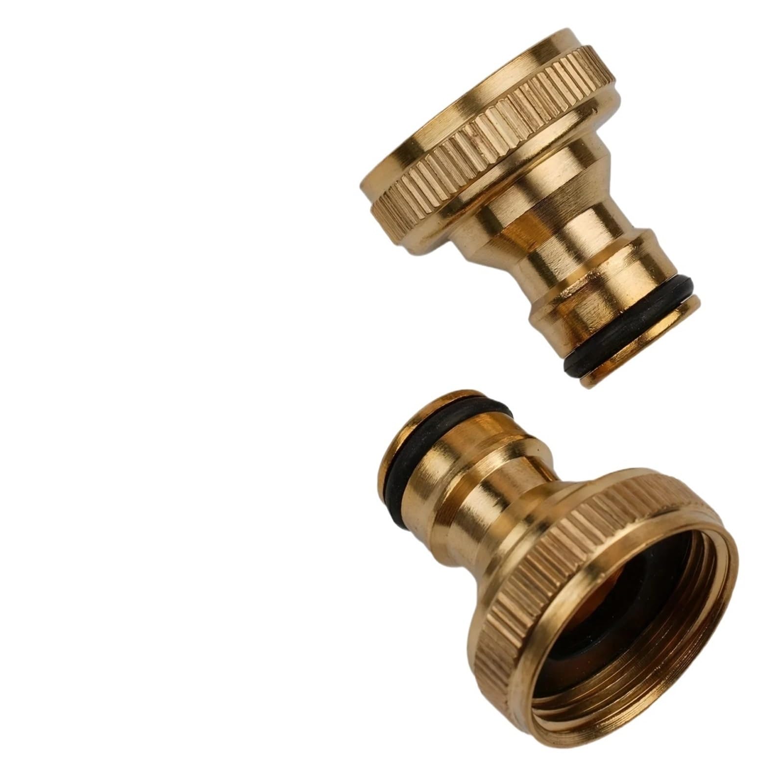 Garden Hose Connector 2pcs Brass Faucet Tap Connector Mixer Hose Adaptor Quick Connecter 1/2 3/4 Copper Coupling Adapter