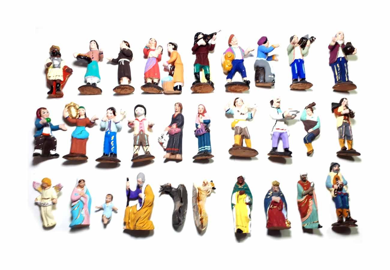 Sie erhalten 30 Hirten aus Terrakotta, Höhe 7 cm, Geburt Jesu, König, für Krippe, Heiliger Grigorium, handwerkliches ArMEN. Es gibt 10 Tage, um sie zu produzieren, erhalten Sie einen kostenlosen