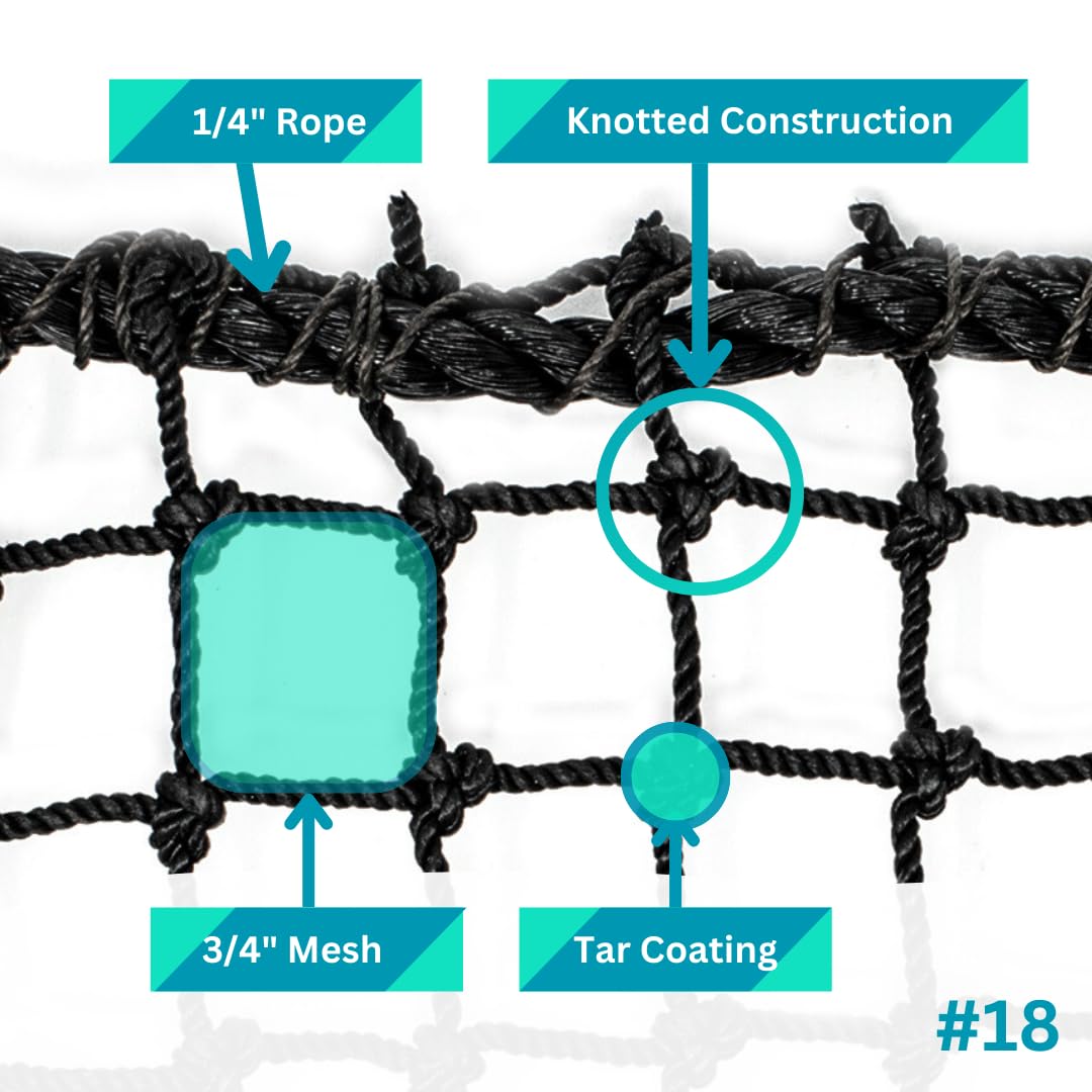 Just For Nets Nylon Golf High Impact Net, Black