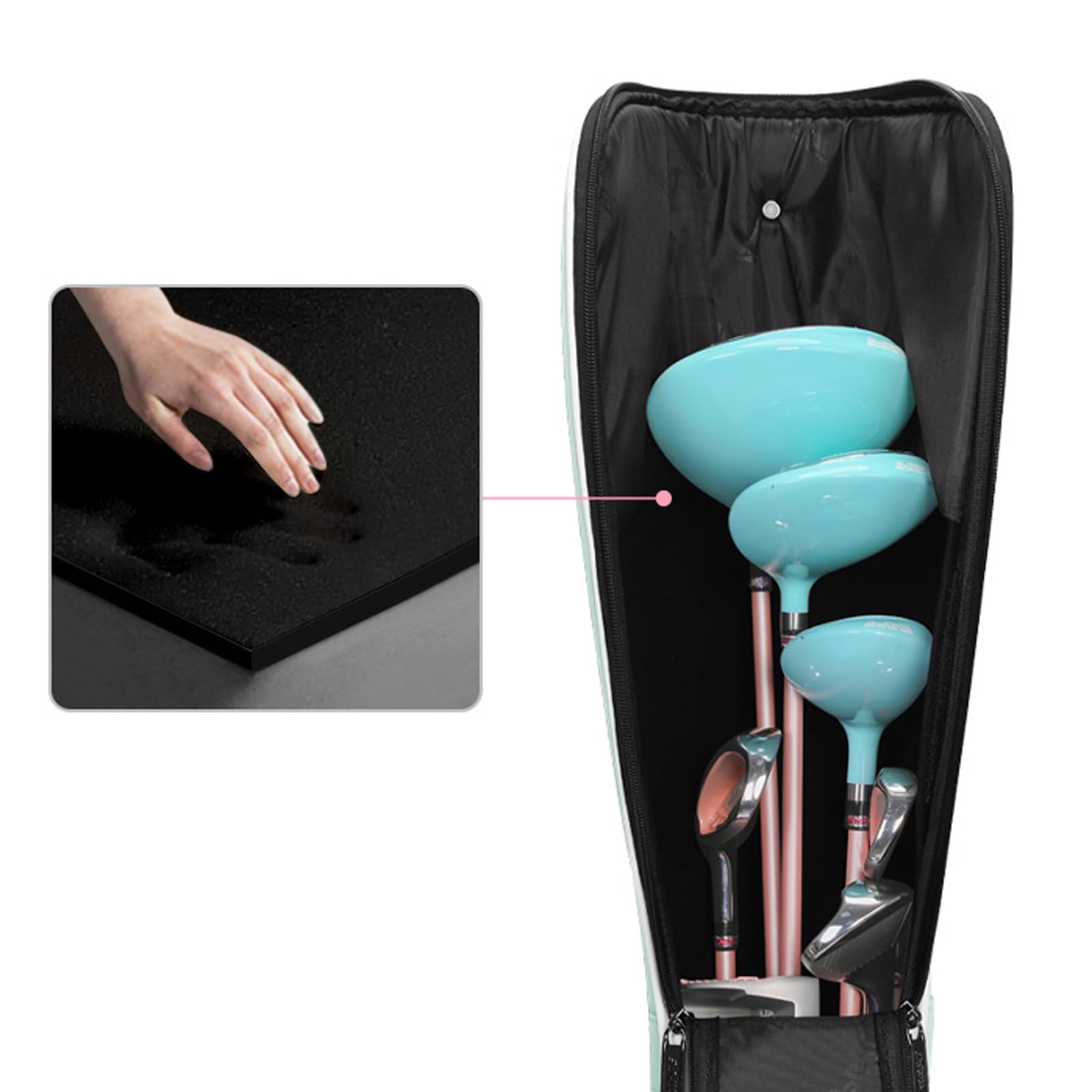 Bolsa De Transporte De Golf, Bolsa Ligera For Pistola De Golf, Correa De Hombro Acolchada Desmontable, Bolsa De Almacenamiento For Palos De Golf con Bolsillos