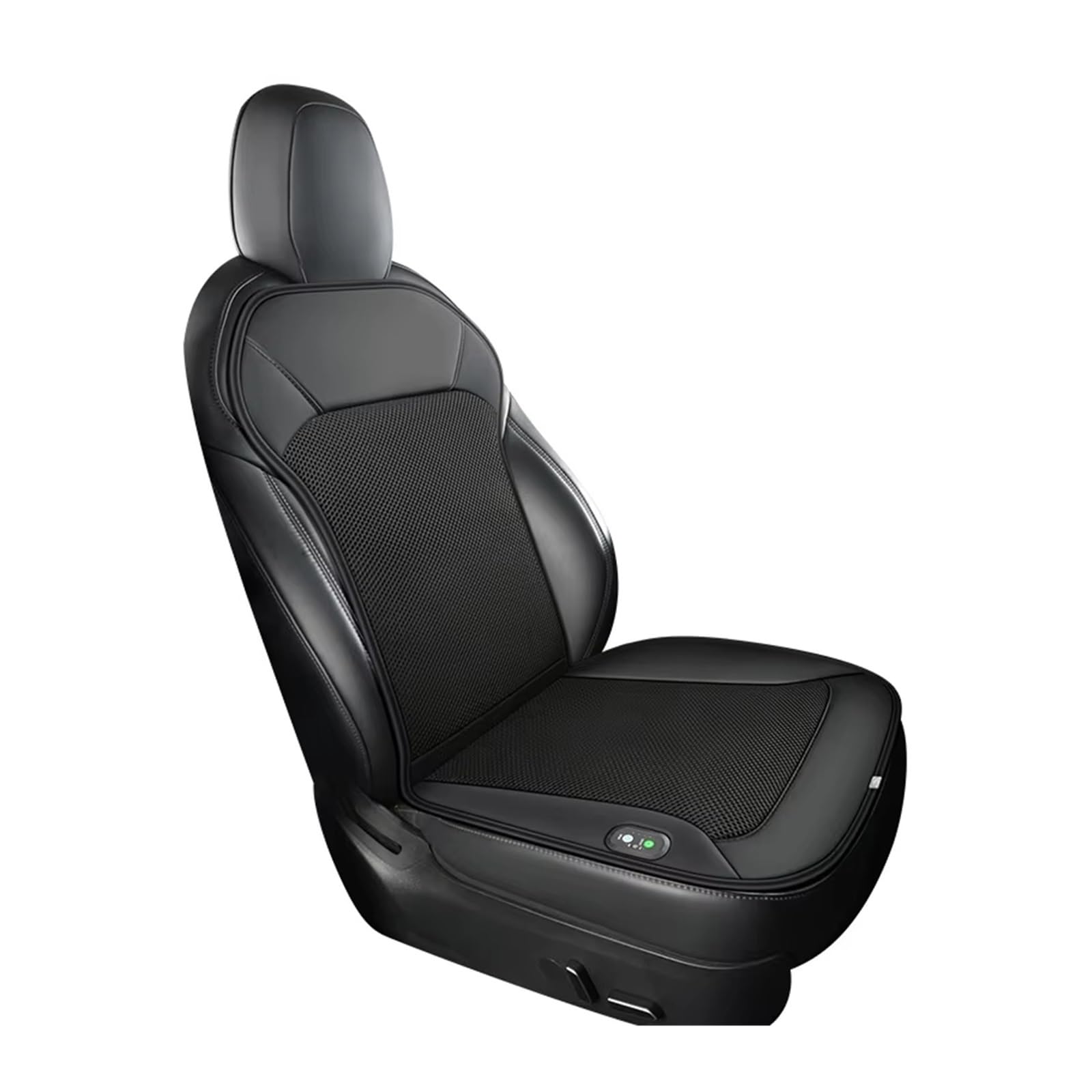Funda Asiento Coche Cojín De Asiento De Coche con Refrigeración Inteligente De 12 V para Conducir, Transpirable, con Ventiladores, Universal Fundas de Asiento(24FAN Black)
