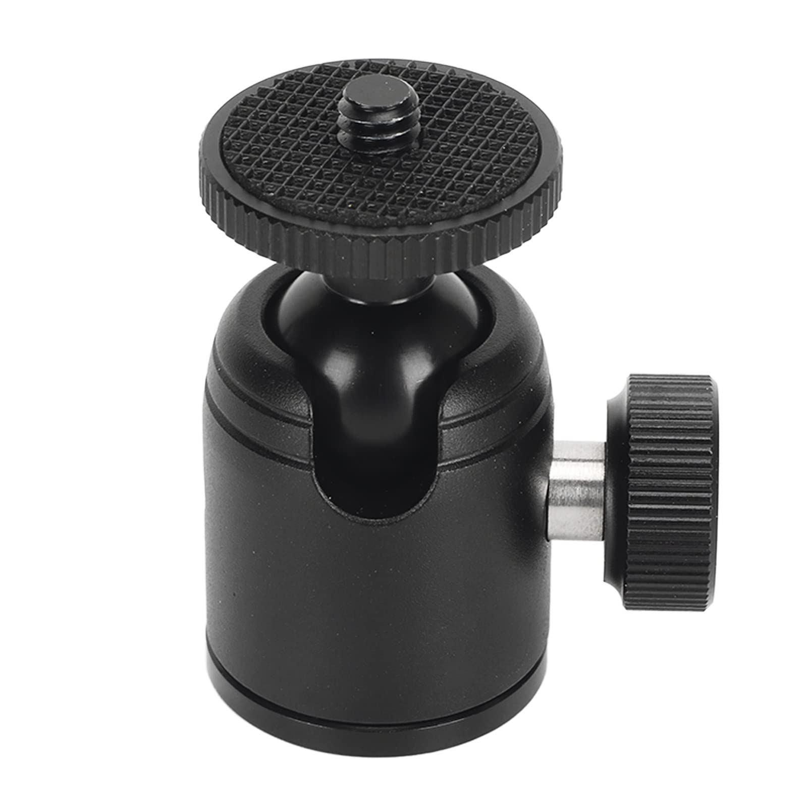 Tripod Ball Head, 360 Degree Rotating Panoramic Bottom 1/4 inch Female Thread Hole Aluminum Alloy Camera Mount Ball Head Rubber Pad for Monopod for Camcorder