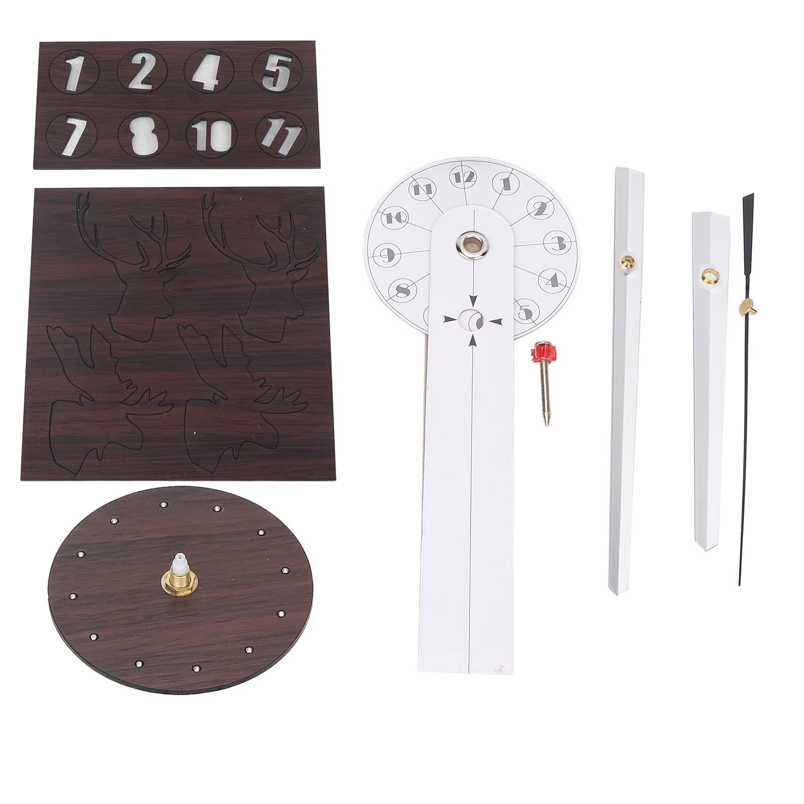 Verdant TouchLiving Room Wall Clock Frameless Wall Clock Deer Head 3D Effect Self Adhesive DIY Clock with Silent Movement for Living Room Bedroom Office