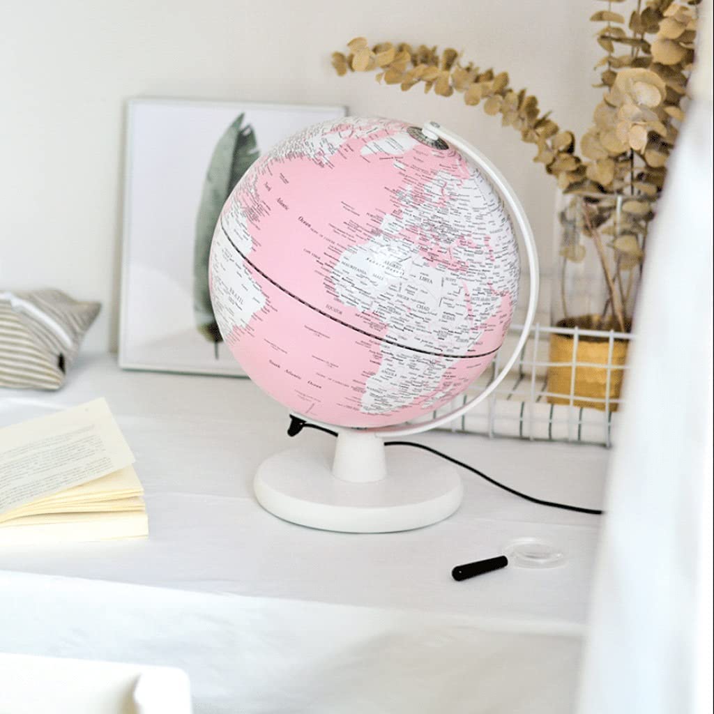 Globi Geografici Simpatico mappamondo Rosa con Illuminazione, Decorazione per la casa Elegante e Classica del Regalo più Caldo del Mondo Home Decor