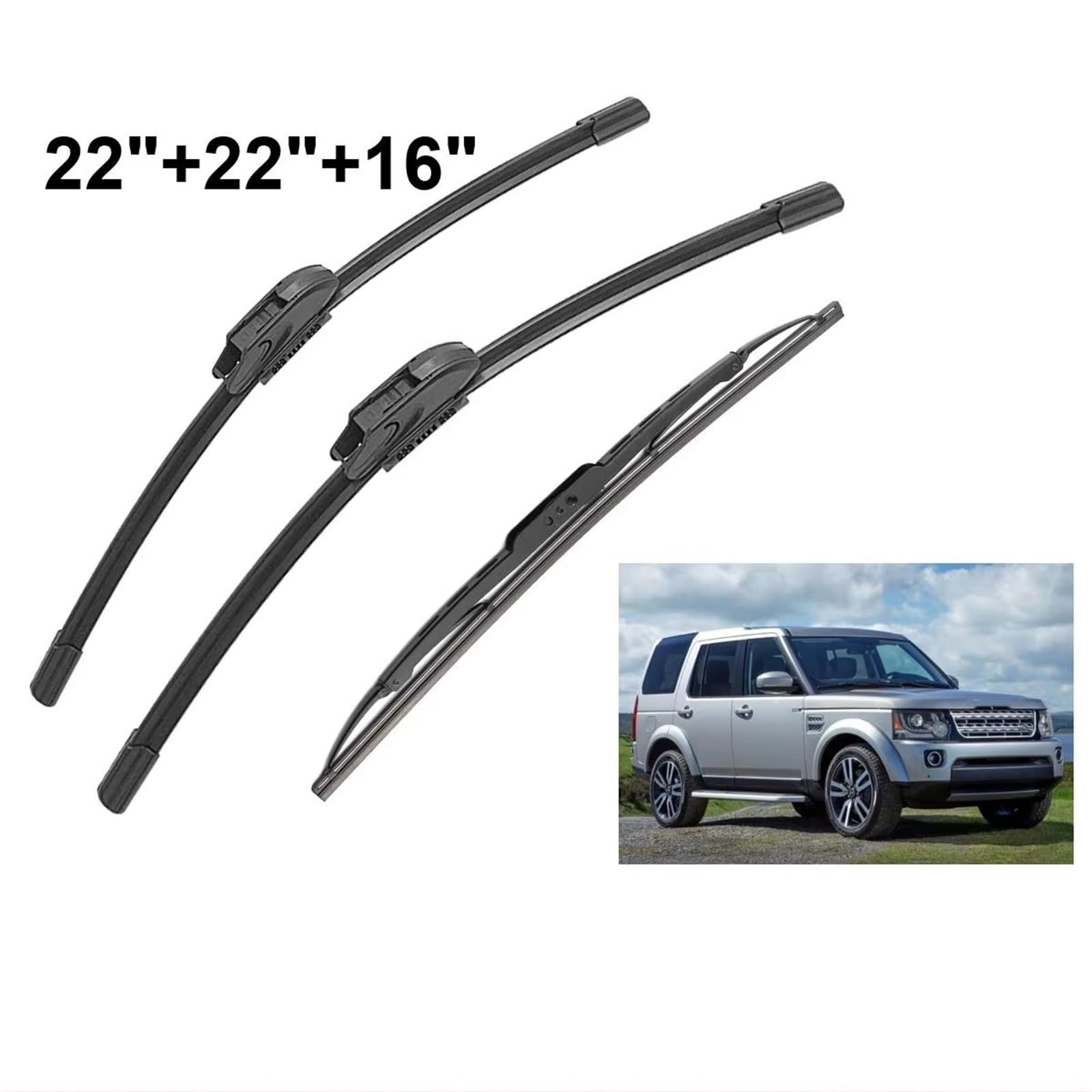 Tergilunotto Rear 1 2 3 4 6 Pezzi Spazzole Tergicristallo Anteriori E Posteriori Per LAND Per ROVER Per Discovery 3 4 LR3 LR4 2004-2016 Tergicristallo(4 Piece)