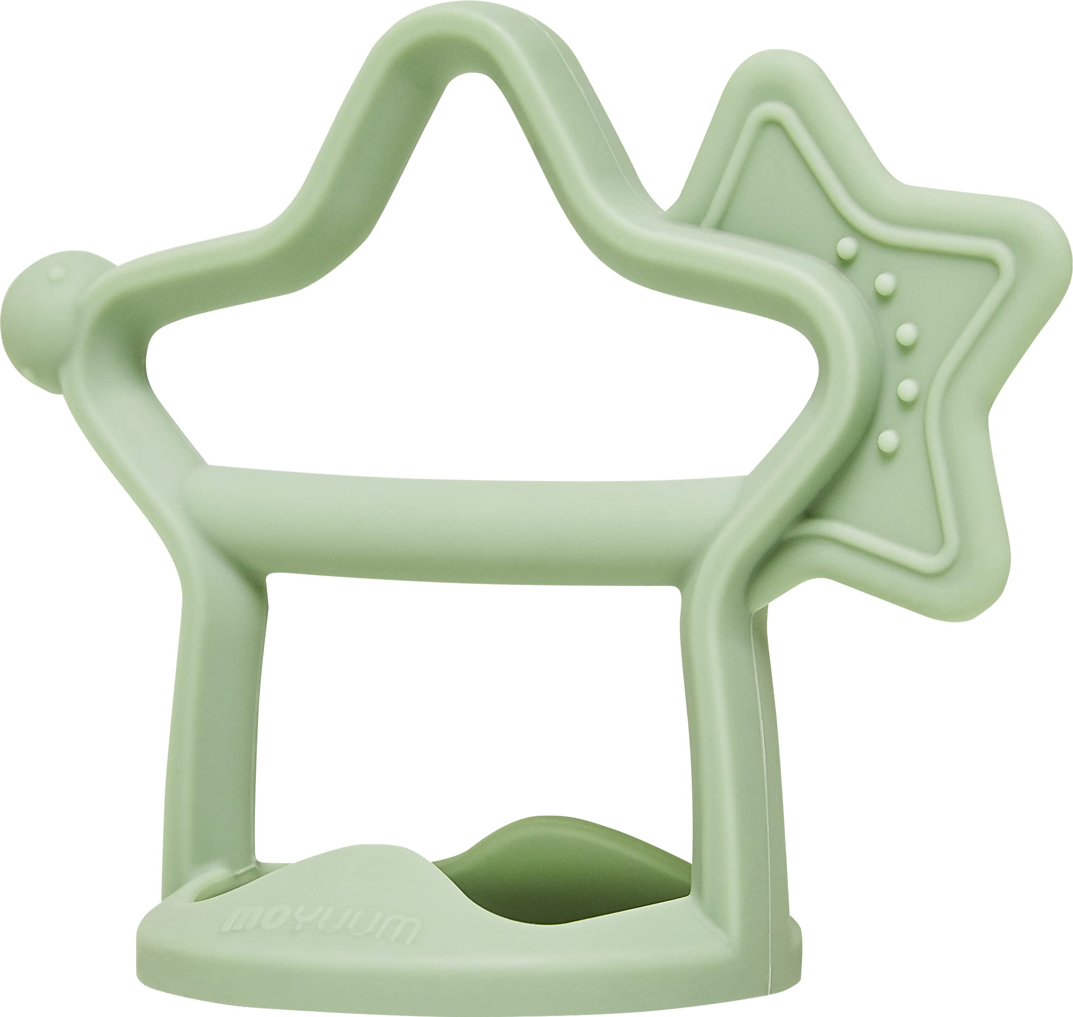 Moyuum Silicone Star Teether Toy | Made in Korea, Provides Teething Relief, Wearable Wrist Teether is Easy to Hold, Drop Resistant Bracelet, Babies 3+ Months