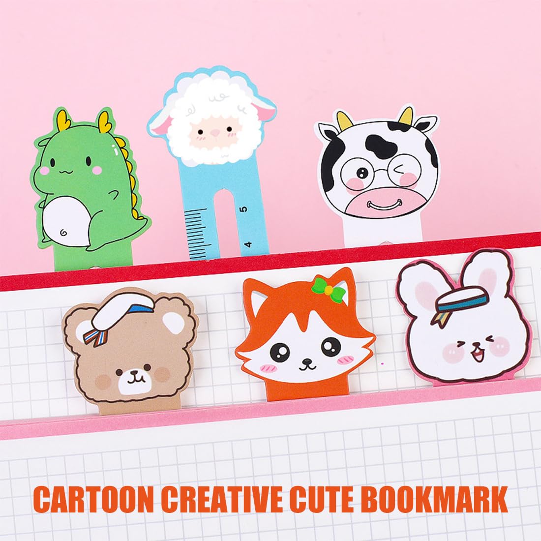 50 Segnalibri Bambini Animali Colorati - In Legno E Graffette | Divertenti E Carini