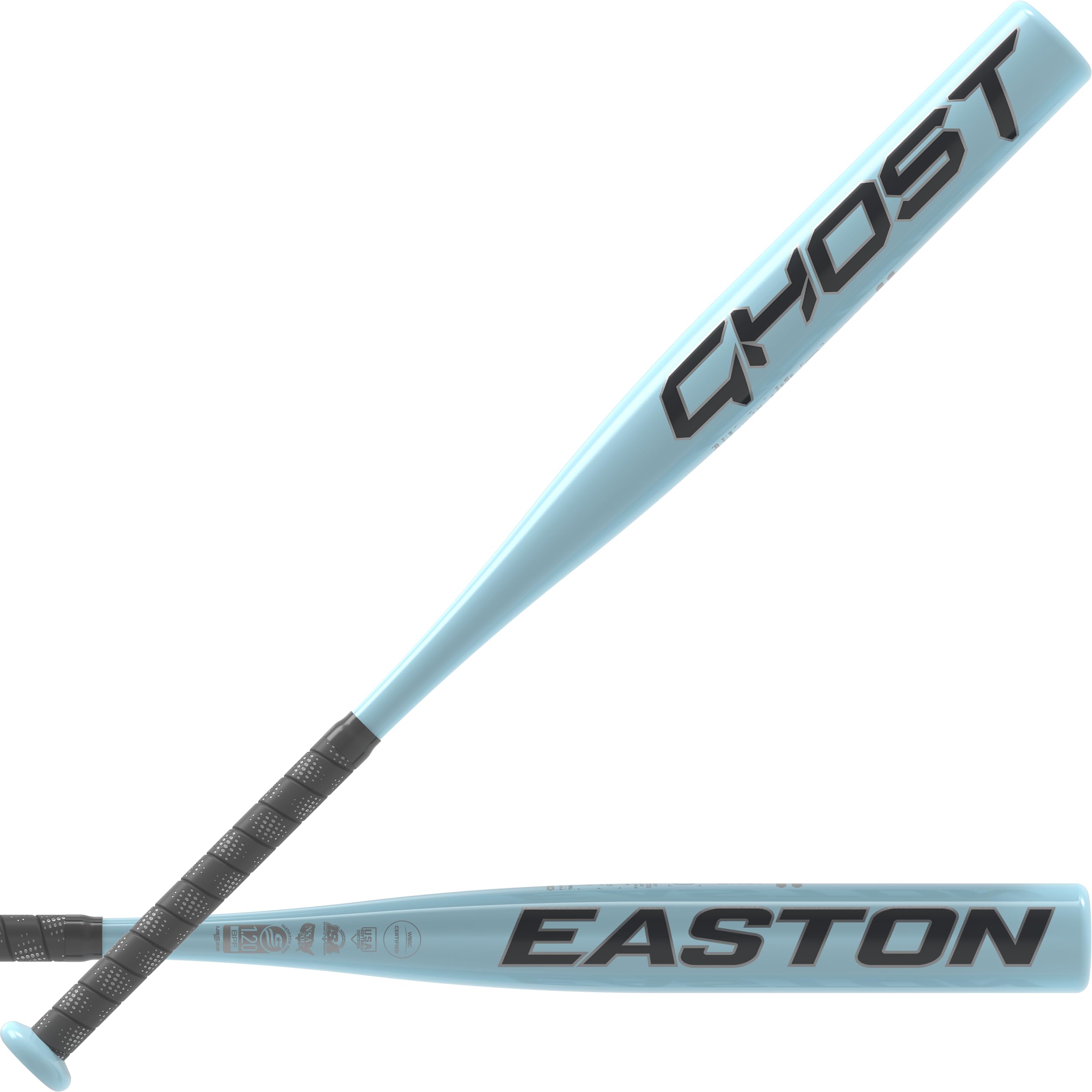 Photo 1 of **HAS DENT**Easton | Ghost Youth Fastpitch Softball Bat | Approved for All Fields | -11 | 1 Pc. Aluminum | Light Blue | 27 Inch