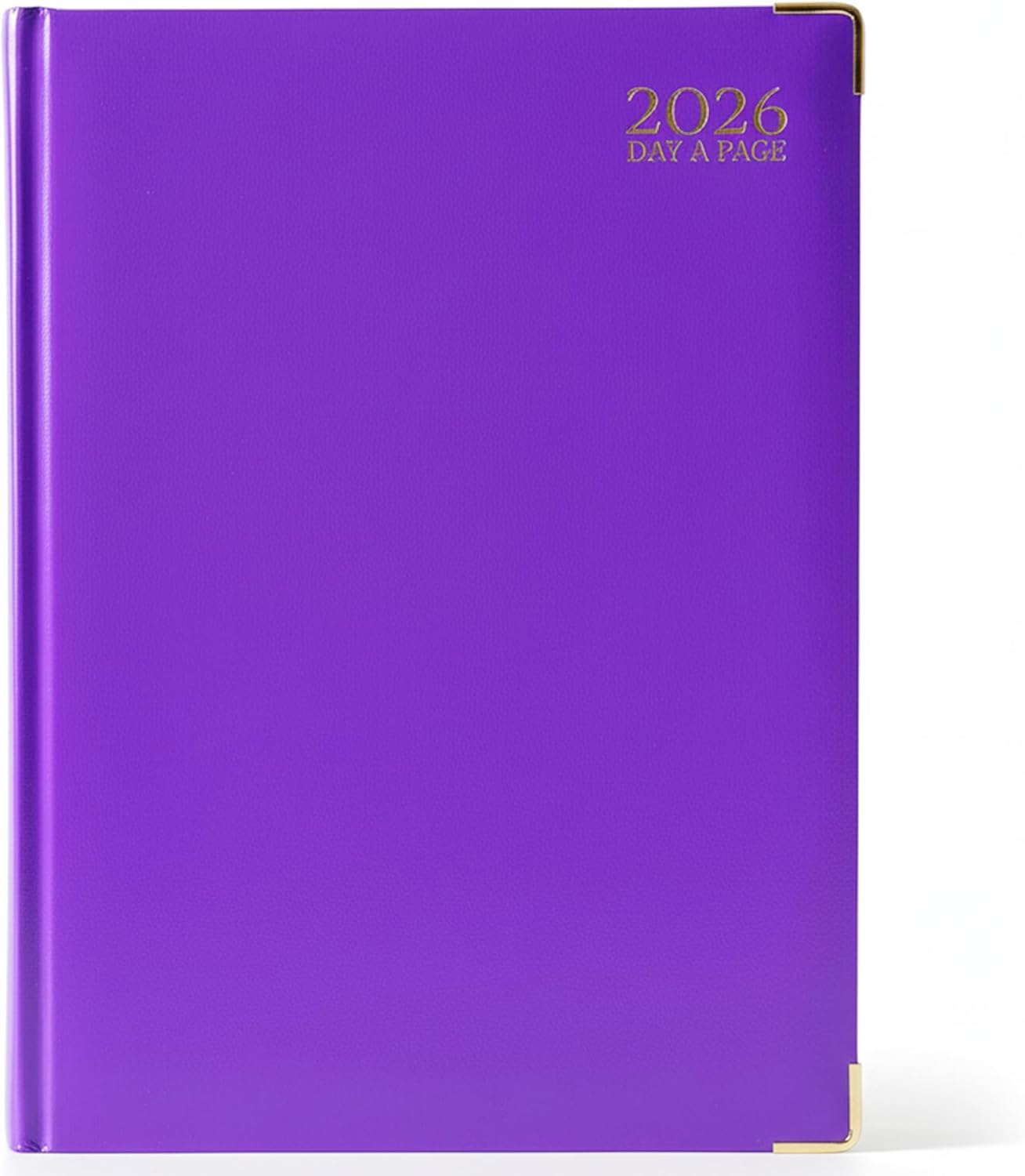 AIBULO 2026 Purple A4 Day-A-Page Diary 3-Pack, Hardback Daily Planner & Appointment Organiser with UK Holidays