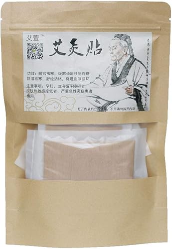 (20 piezas) Moxibustión Parche Autocalentable Mugwort Pads Hierba Natural Pasta Ajenjo Pegatina Moxa Artemisia