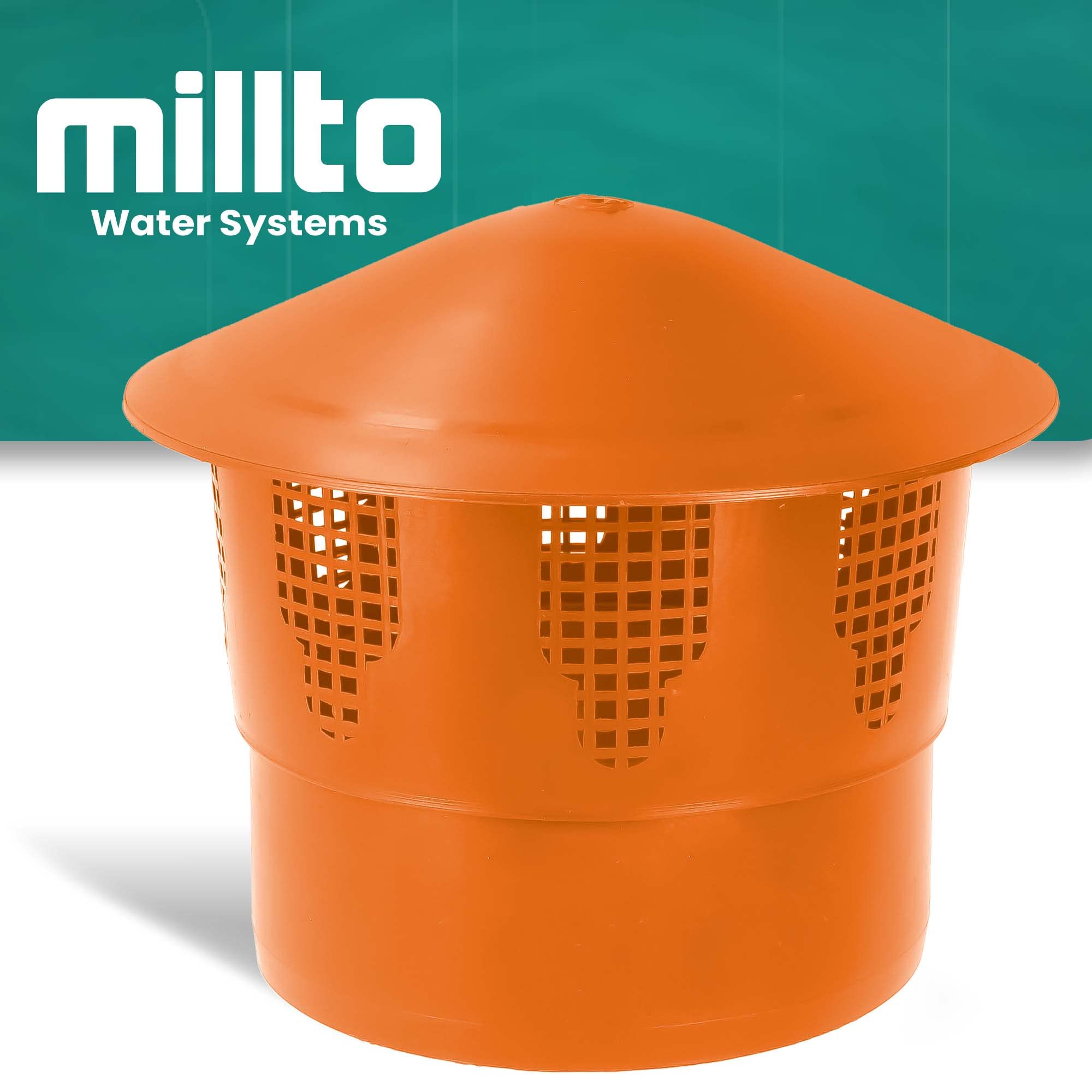 Cubierta De Lluvia Tapa De Ventilación Del Tejado (160 mm | Naranja)