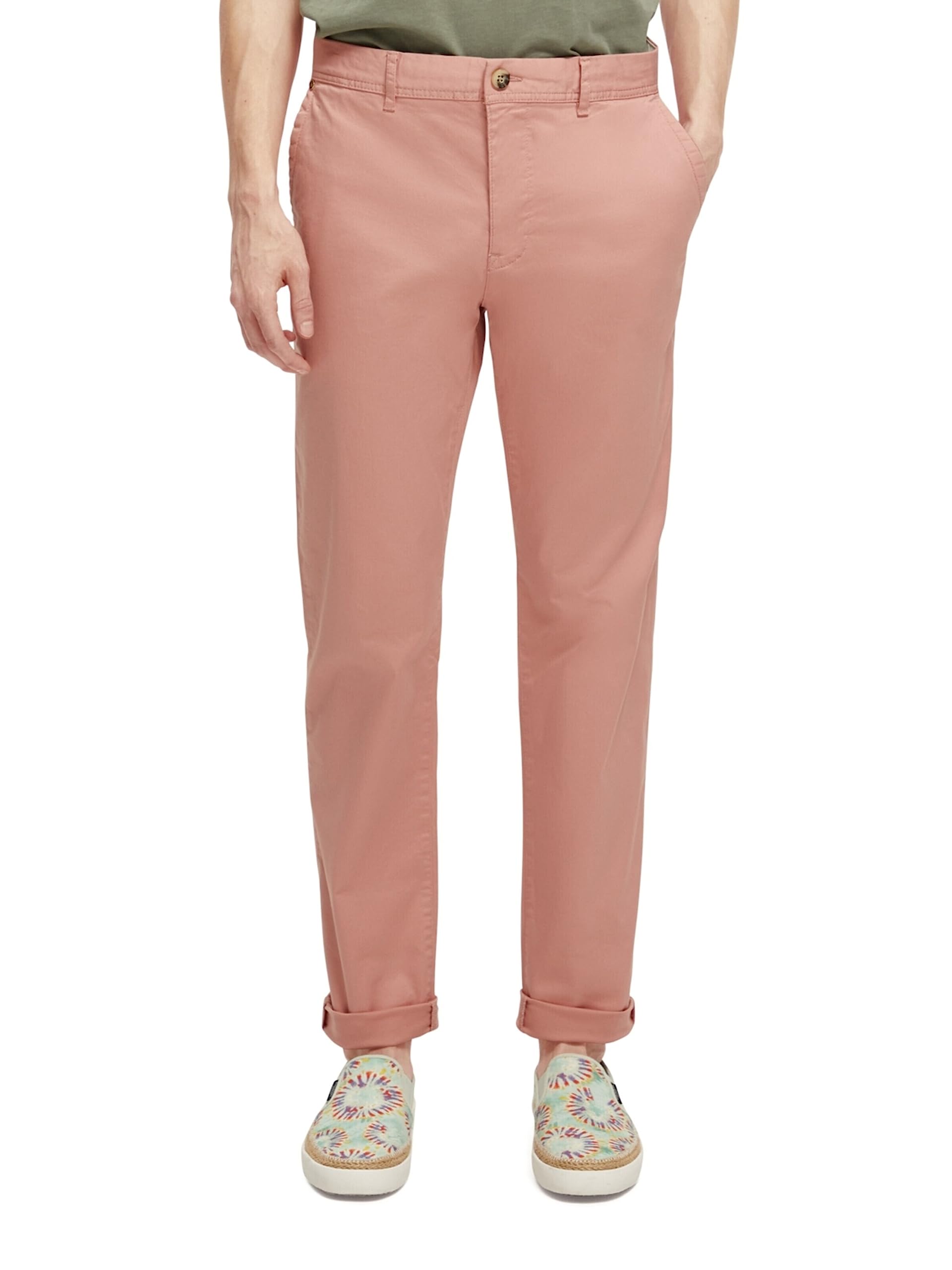 Scotch & Soda Herren Essentials- Stuart Seasonal Extension Chino Pants, Flamingo 1197, 36W / 30L EU