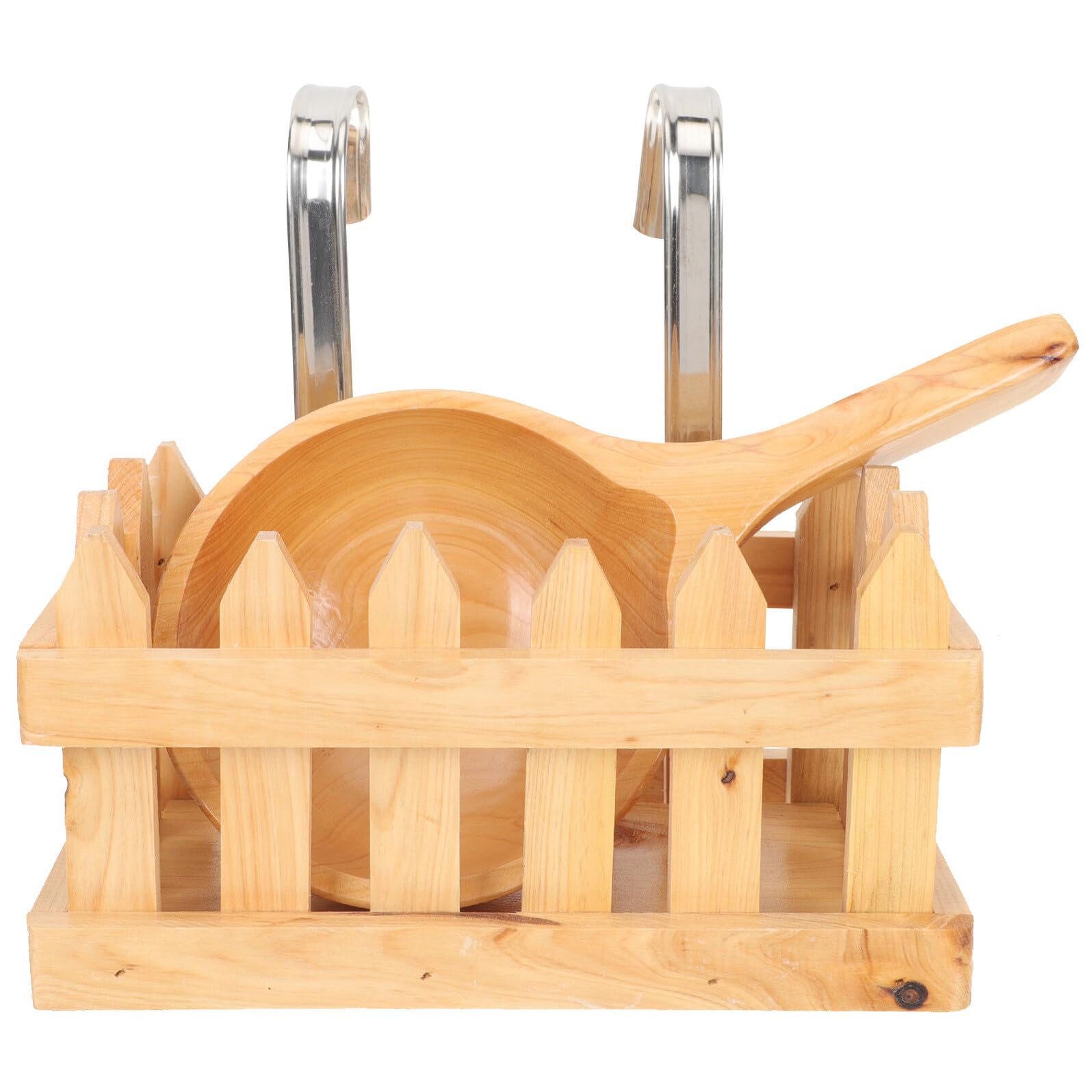 Cestino Portaoggetti Sospeso in Legno Per Vasca Da Bagno, Cestino Portasapone Creativo Mestolo Acqua in Cedro, Accessori Bagno Riutilizzabili Per Organizzare Prodotti Doccia