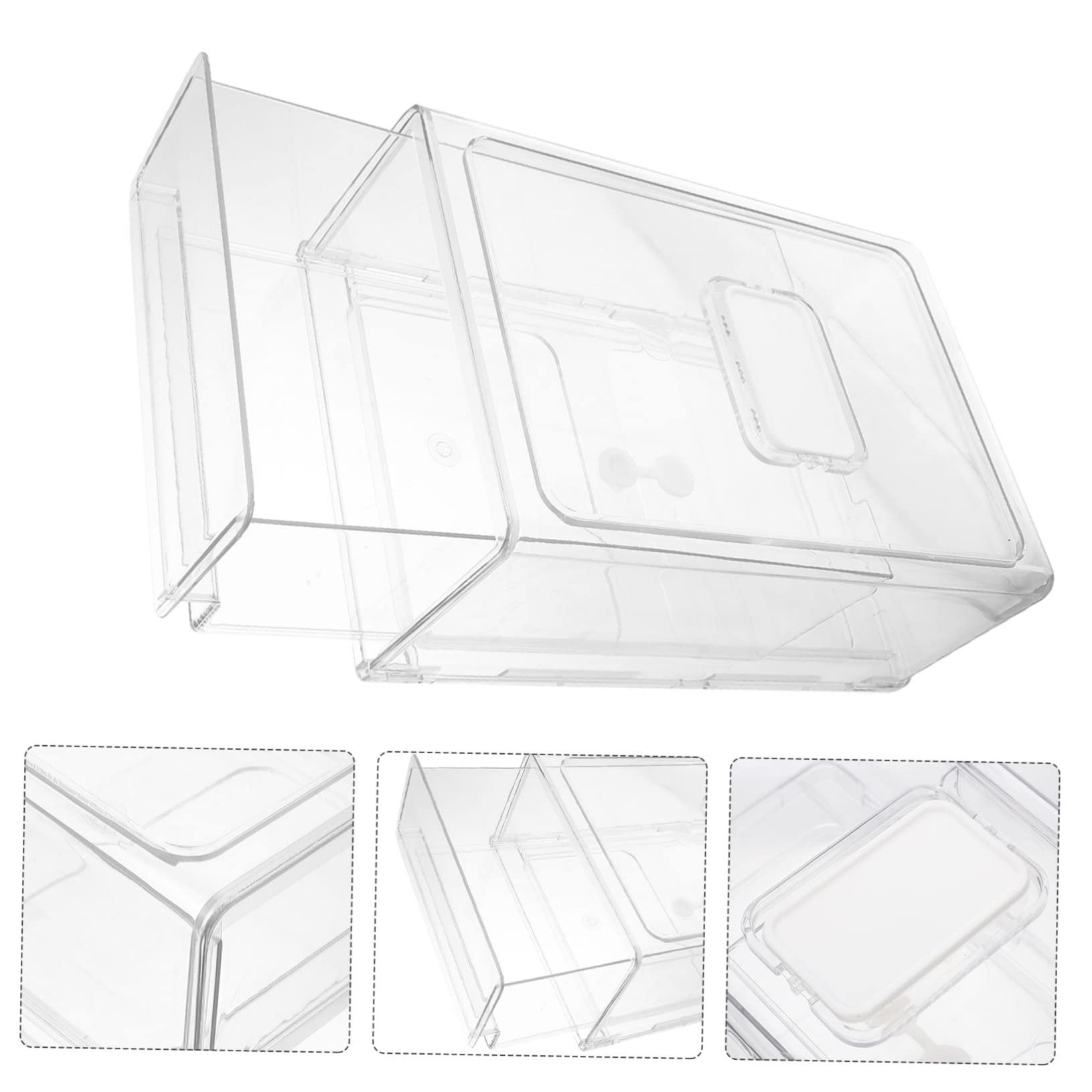Caja de Refrigerador Tipo Cajón Extraíble, Apilable, Blanco