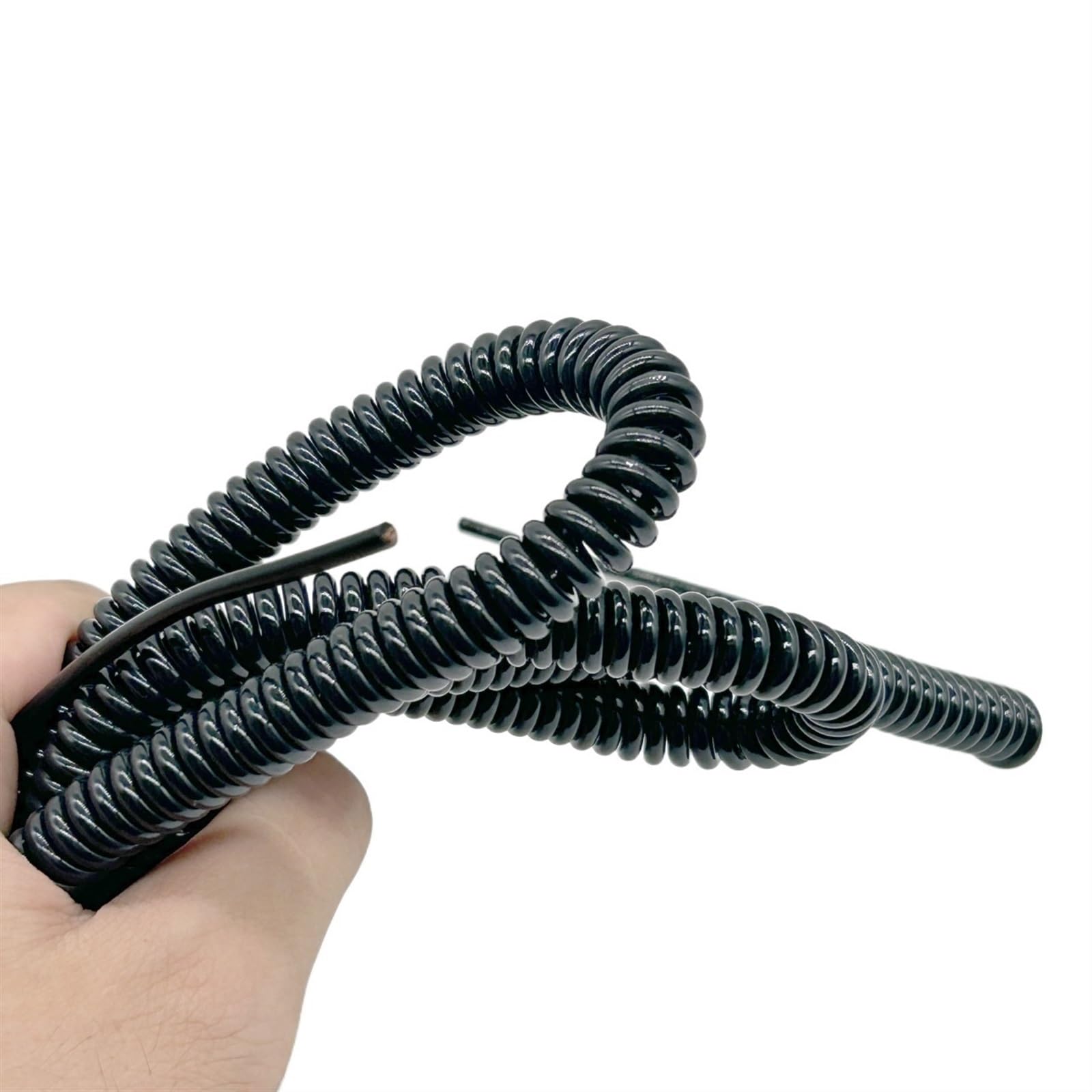 Wielobiegunowy poliuretanowy kabel spiralny 24 AWG rozciągany teleskopowy ekranowany 10 m elastyczny elastyczny (21 żył)