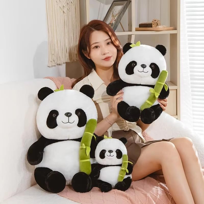 Image of ADORA Bamboo Panda Soft Toy (30cm, Black and White) | Cute Panda Plushie with Bamboo | Stuffed Toy for Kids, Girls, Boys | Panda Teddy Bear Gift for Birthday, Valentine & Special Occasions