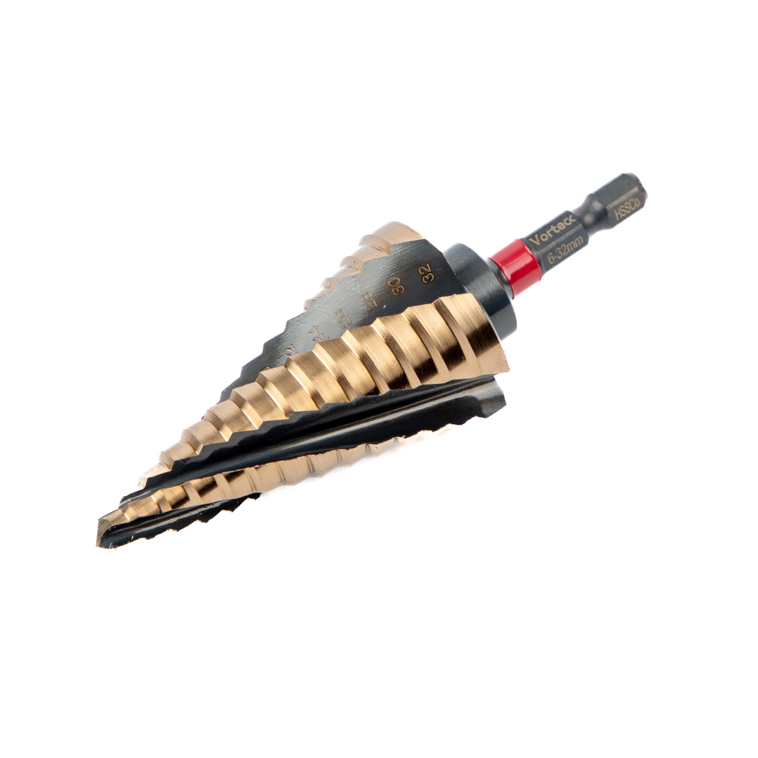 C.K Tools zestaw wierteł fazowych HSS Cobalt 3-częściowy zestaw wierteł stopniowych 4-32 mm, 5% stal szybkotnąca kobaltowa, Quick-Lock sześciokątny trzpień do stali nierdzewnej i blachy, zestaw