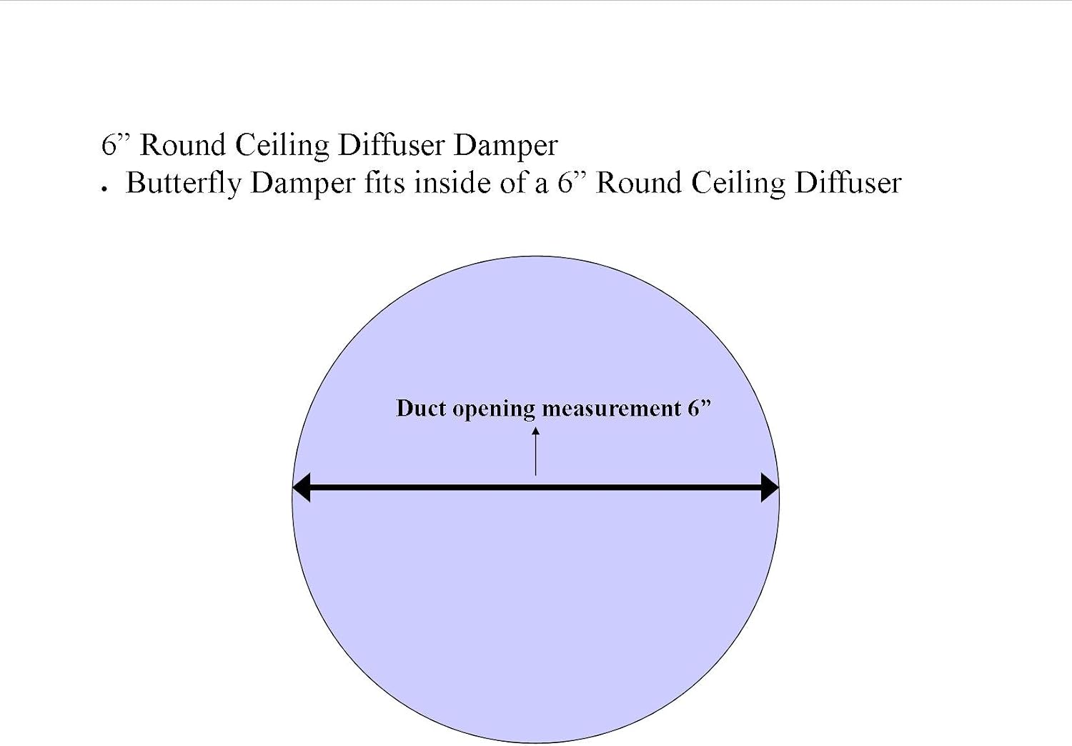 Accord ABCDBRD06 Ceiling Damper with Round Butterfly Design, 6-Inch, Brown