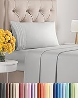 Vista 146 de Juego de sábanas de 4 piezas de tamaño matrimonial, sábanas extrasuaves, transpirables y refrescantes, sábanas duraderas de lujo para mujeres