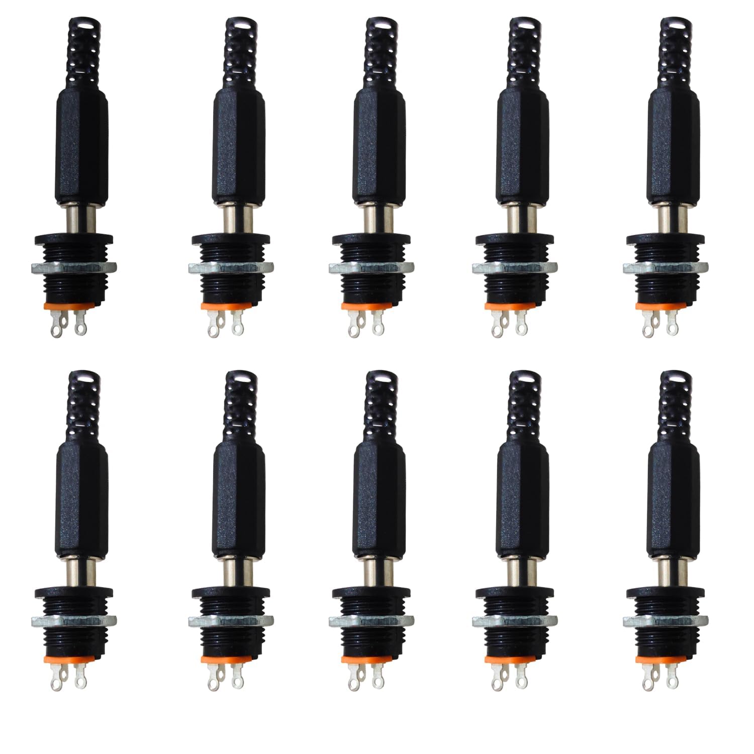 10 Pair DC Power Jack & Plug Set (10 Male + 10 Female), 5.5 x 2.1mm Screw Terminal Nut Connectors for 12V 9V 5V Security Camera, LED Strip & DIY Projects-image-19