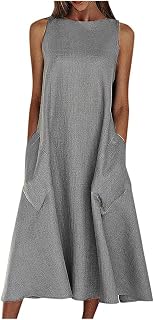 luoluoluo Womens Summer Dress Prom Dresses Cocktail Dresses Casual Midi Maxi Dress Summer Beach Swing Dress with Pockets A-Line Casual Boho Cocktail Holiday Beach Long Dress Pageant Prom Ball Gowns