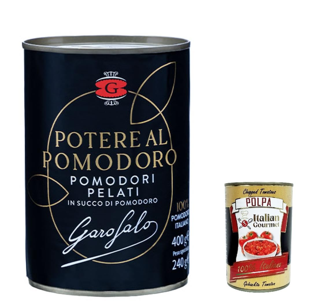 Pomodori pelati in succo di pomodoro 400g geschälte Tomaten 100% italienische Tomaten Tomatensauce Italian Gourmet polpa