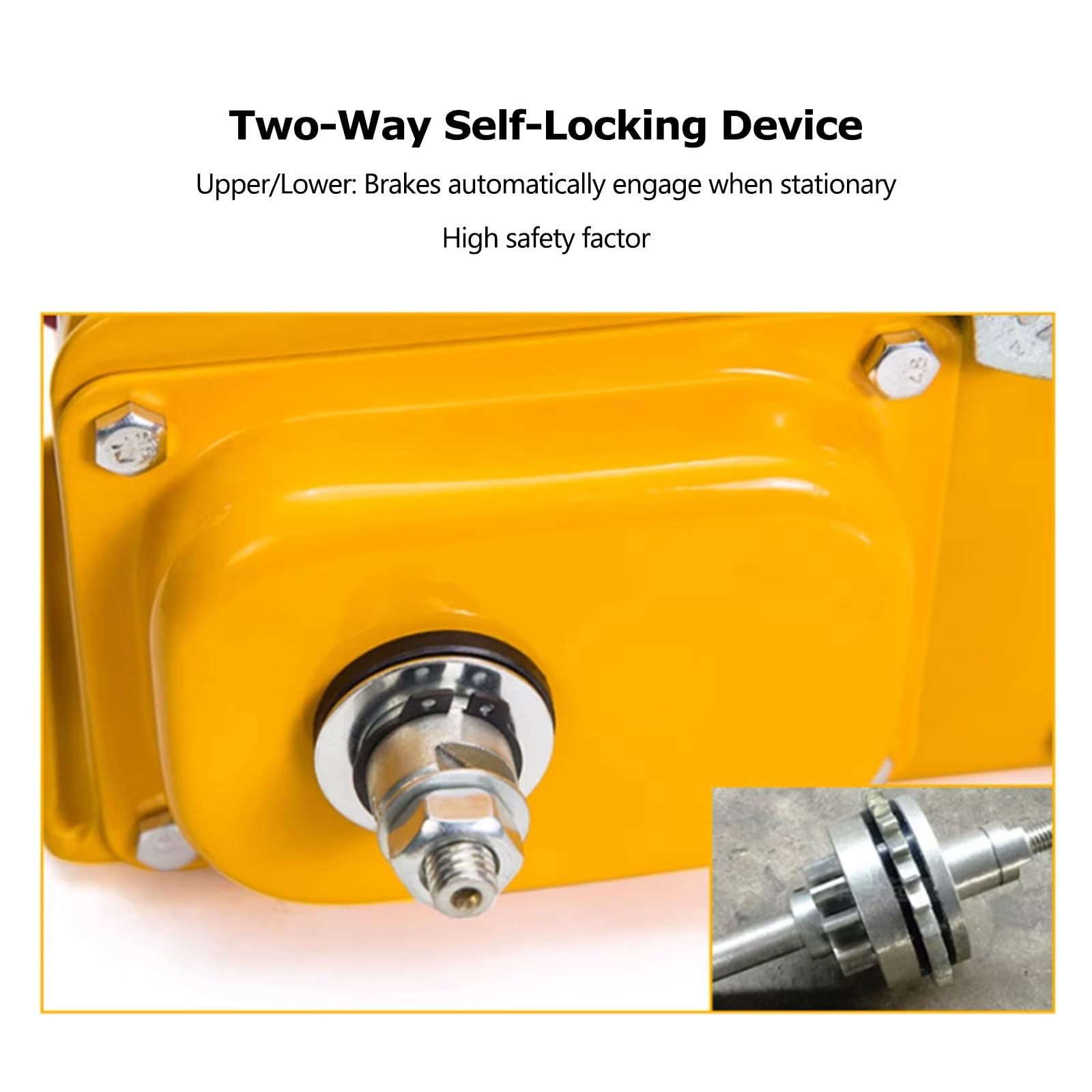 Automatische Bremse, Manuelle Seilwinde mit Haken und Stahlseil, Handbetriebene Winde, Bidirektional Selbsthemmend, Kompaktes, Tragbares Design(1200Lb/500kg,Single-Winch)