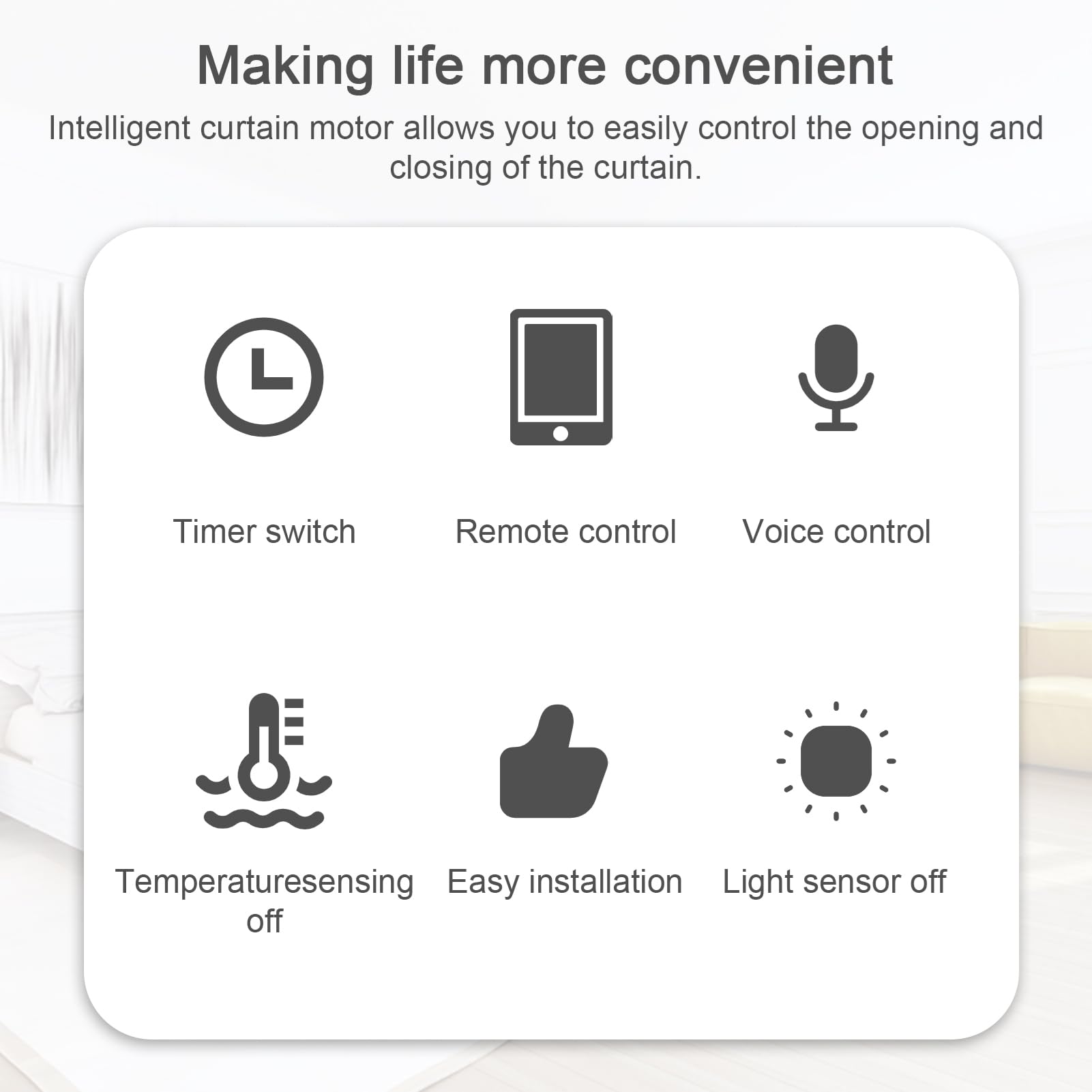 Generic Abridor de Cortinas Automáticas, Manual de Control de Aplicaciones Activador de Control de Voz Inteligente Abridor Automático de Cortina y de Más Cercano Electrónica para Hogar, Oficina,