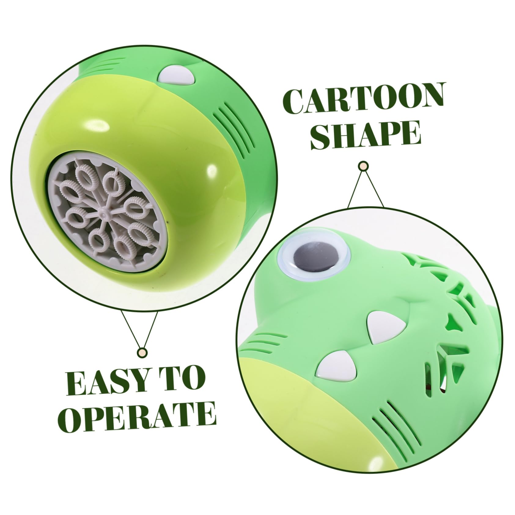 Macchina di Sapone Elettrica Portatile Design Cartone Animato, Facile da Usare, Capacità 180ml per Feste di Compleanno e Carnevali Estivi