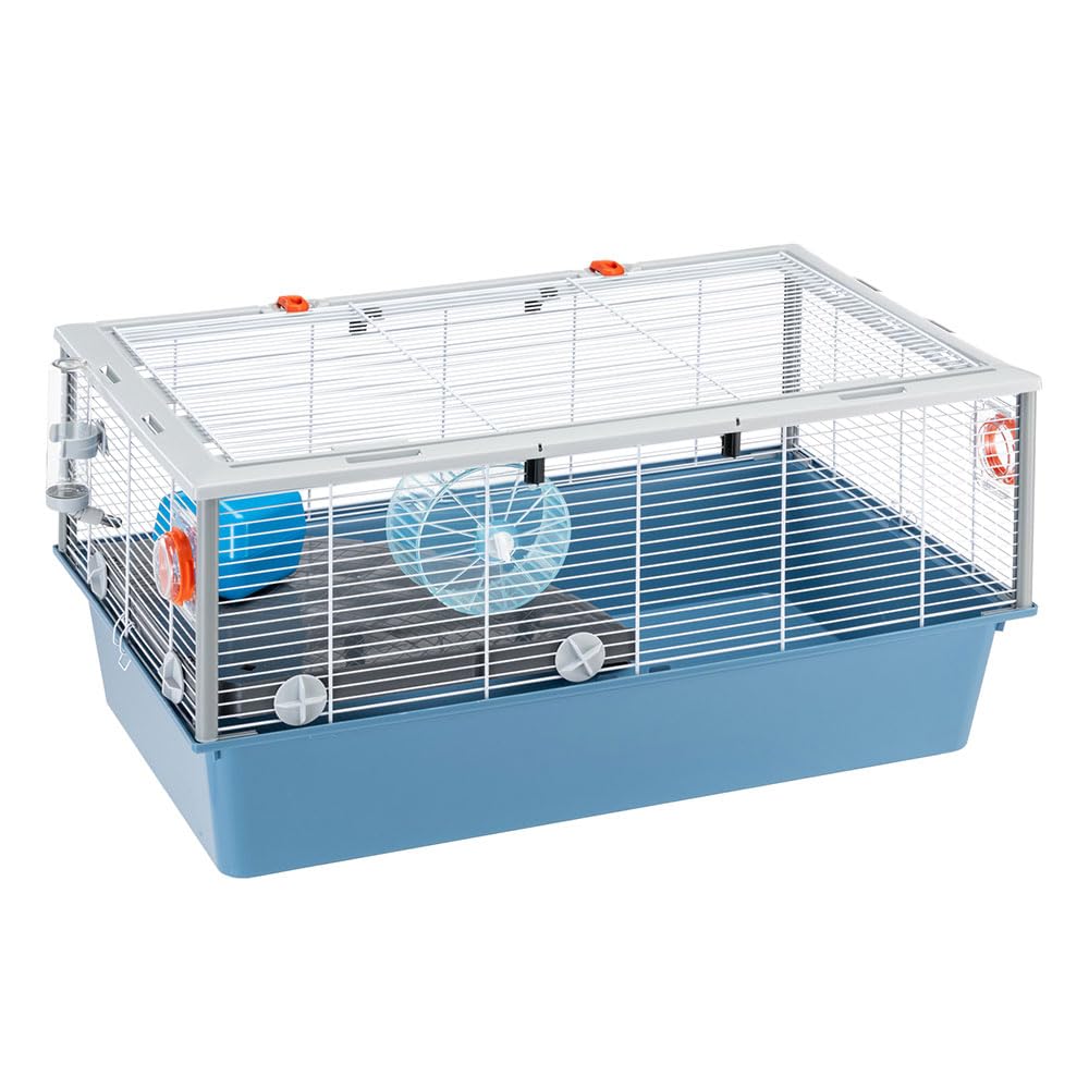 Ferplast Gabbia Roditori CRICETI 15 per Criceti, in Metallo, Accessori inclusi: Mangiatoia, Beverino, Casetta, Ruota, Ripiano, Scaletta. 78x48xh39cm