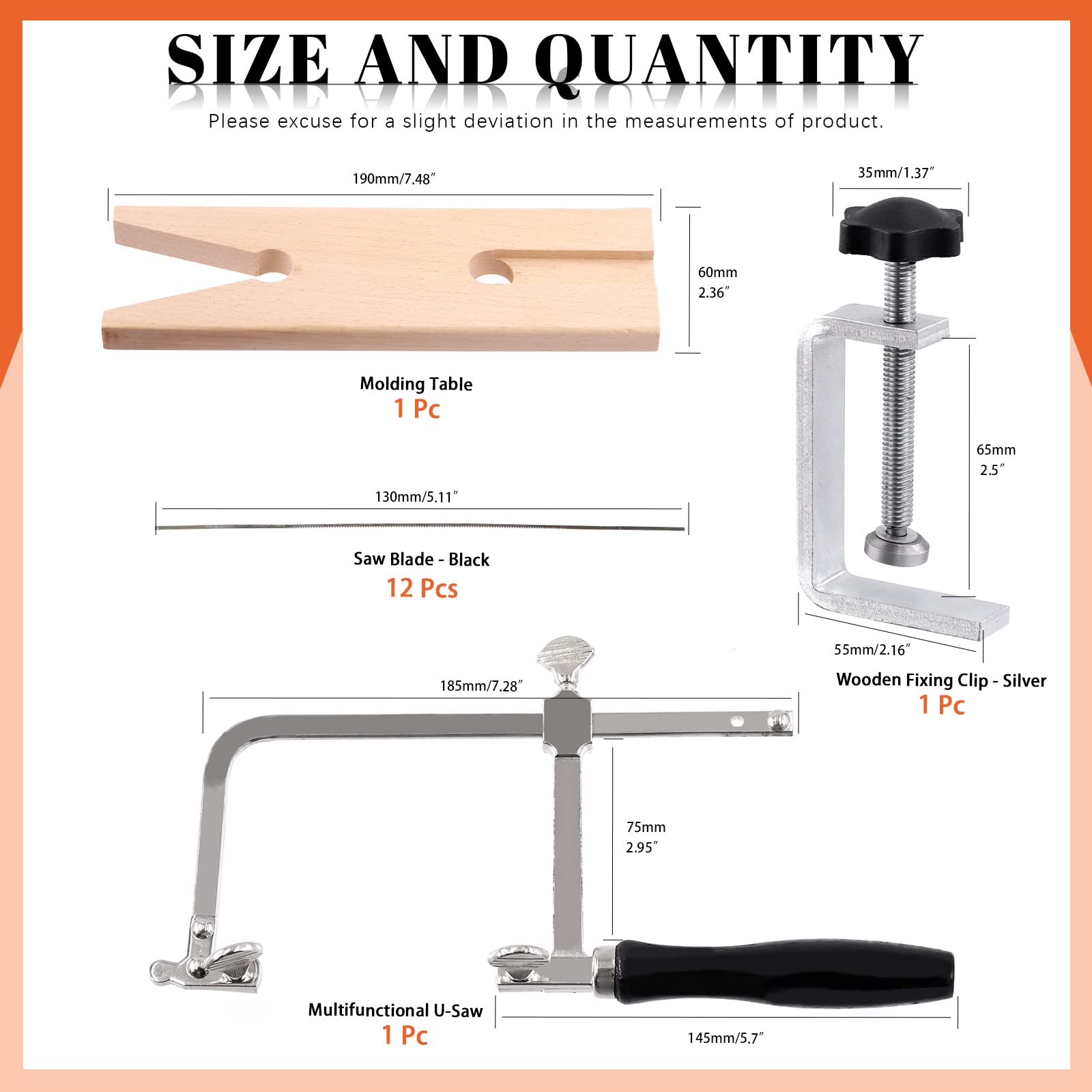 Tanstic 15-Piece Jewelry Saw Frame Kit with Blades, Bench Pin Clamp Set, V-Slot V-Top Bench Pin, Adjustable Cutting Tools for Jewelry Making