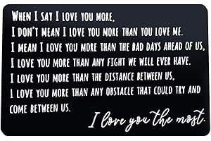 Personalized Engraved 'I Love You More' Wallet Card: A Timeless Expression of Love