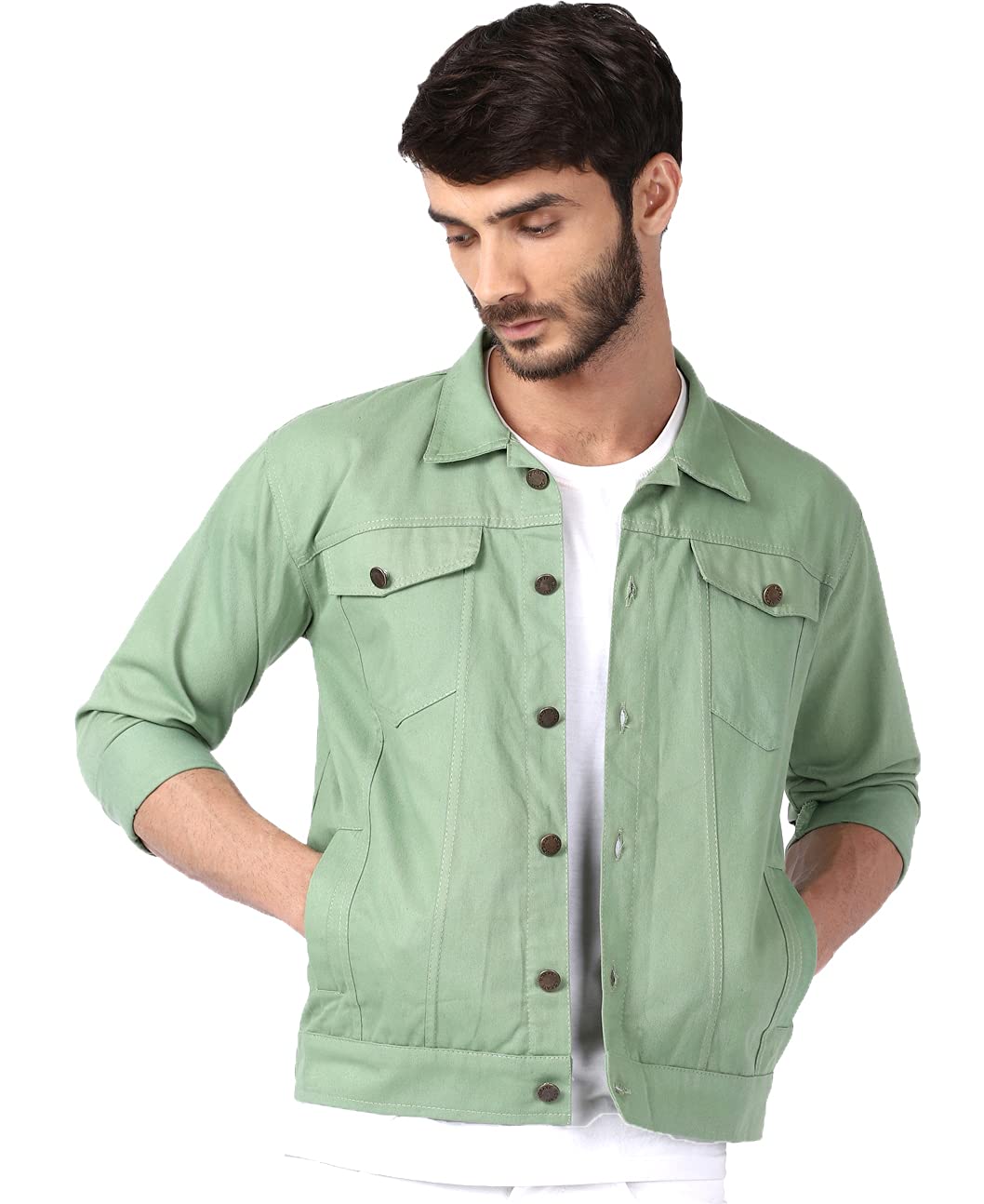 voxati Men's Short Length Denim Jacket-picture-16
