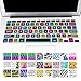 Allytech Keyboard Cover Silicone Skin for MacBook Pro 13" 15" 17" (with or w/out Retina Display) iMac and MacBook Air 13" (Big Font colorful)