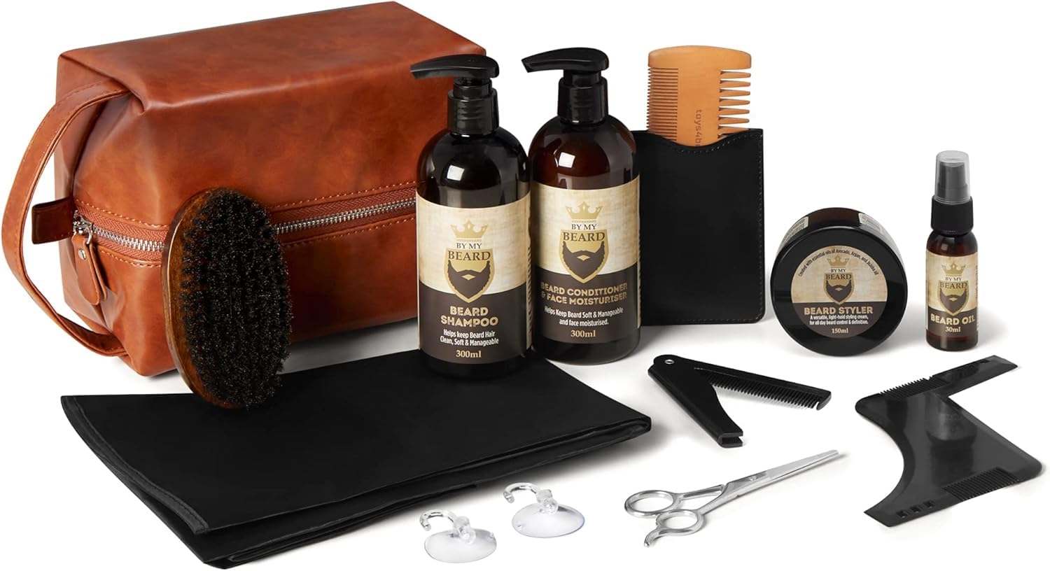 Zestaw do pielęgnacji brody dla mężczyzn – Zestaw do brody, olejek do brody, balsam do brody w zestawie. Produkty do pielęgnacji brody – Zestaw do pielęgnacji brody dla mężczyzn z balsamem do brody, o