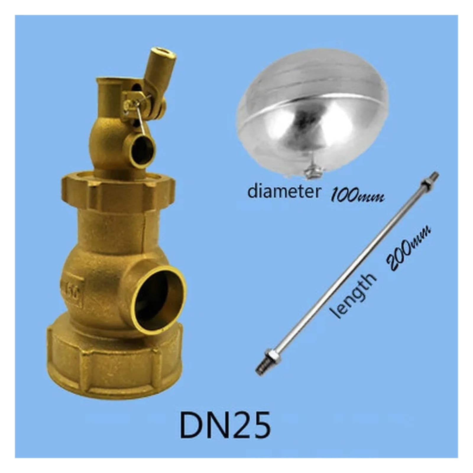 Zawór kulowy hydrauliczny pływakowy DN25/DN32/DN40/DN50/DN65/DN80 Korpus mosiężny żeński Zawór pływakowy typu mały otwór(DN50)