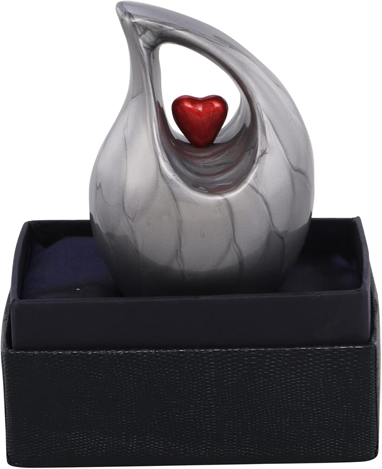 Keepsake Urn for Human Ashes – Heart Design Memorial Urn, Small Cremation Urn, Funeral Urn for Women & Men, Home Display or Burial (Non-Customize, Keepsake 1)